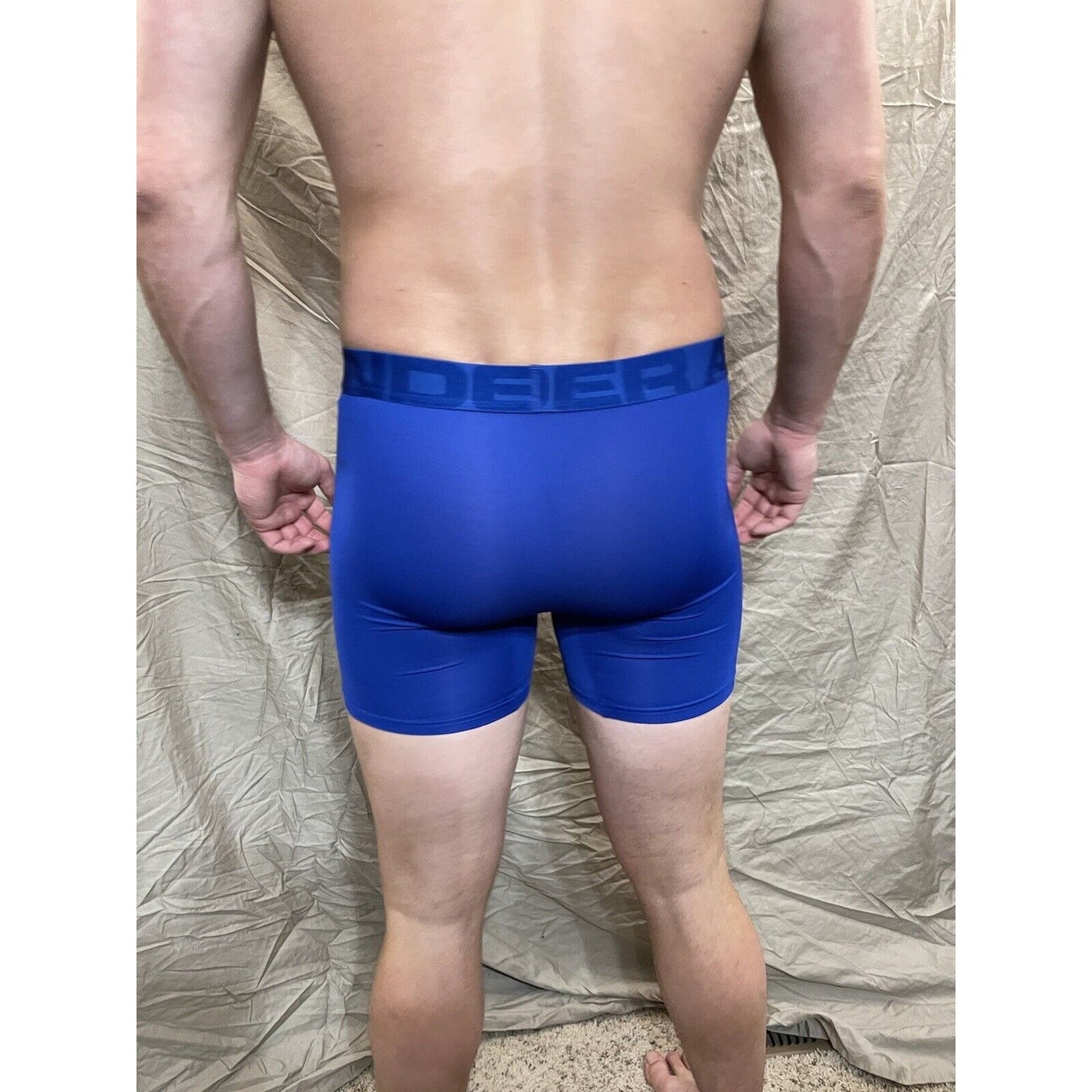 Men's small royal blue under armour the tech mesh boxer jock