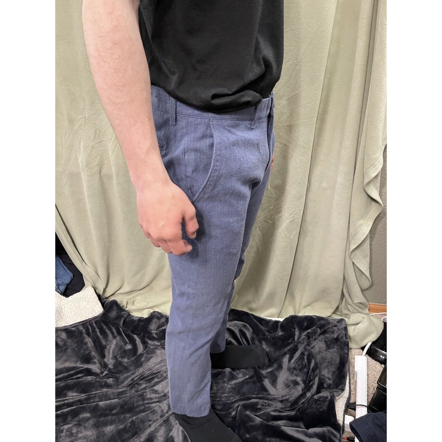 J. Crew Men’s Bluish Gray Cotton Dress Pants The Driggs 33 X 30