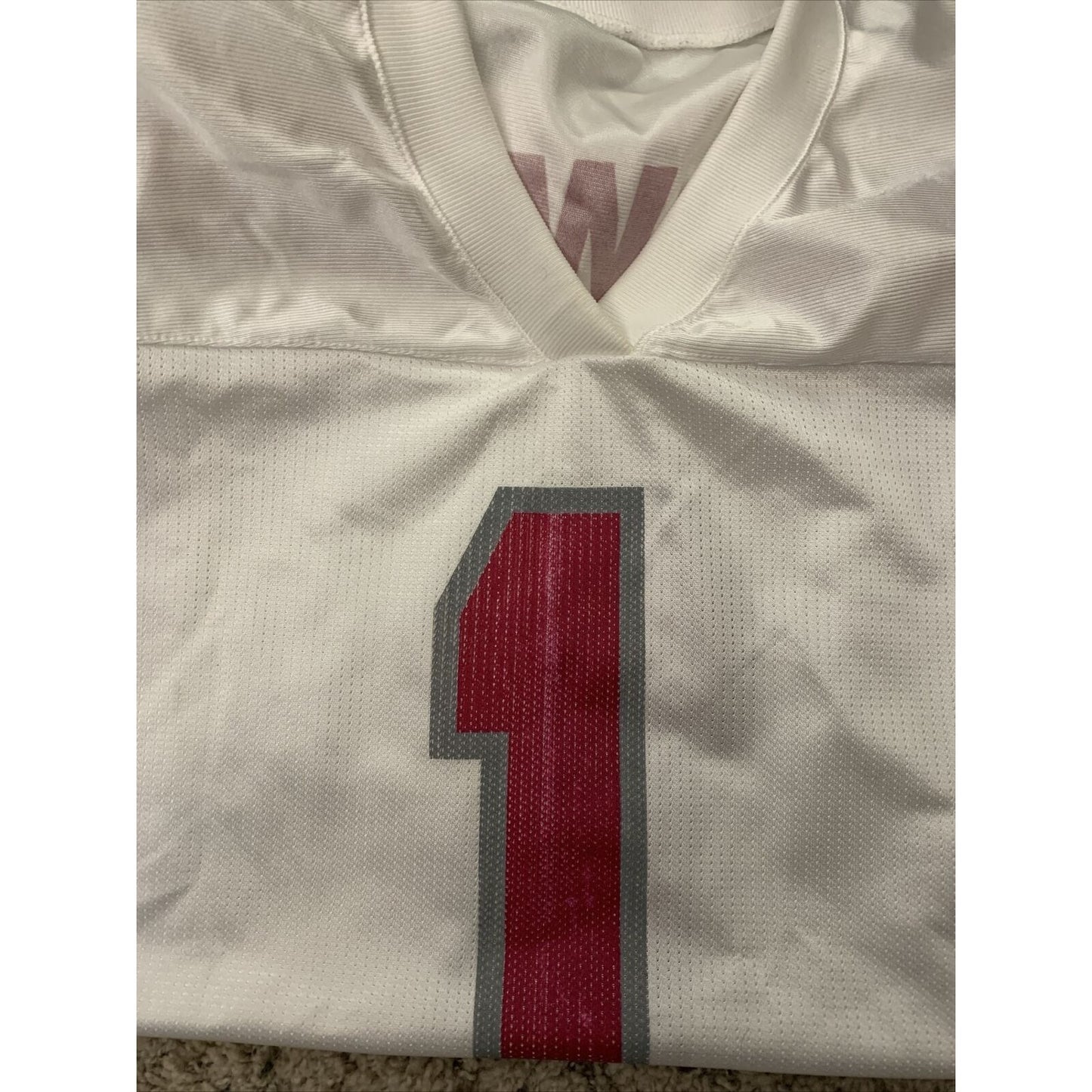 LG Electric TV Football Jersey “Go Wide” X-Large White #1 Mesh Promo Shirt