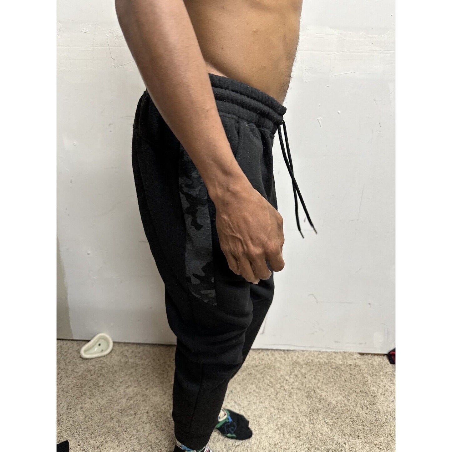 Men’s RBX Black Large With Camo Sweat Pants With Pockets