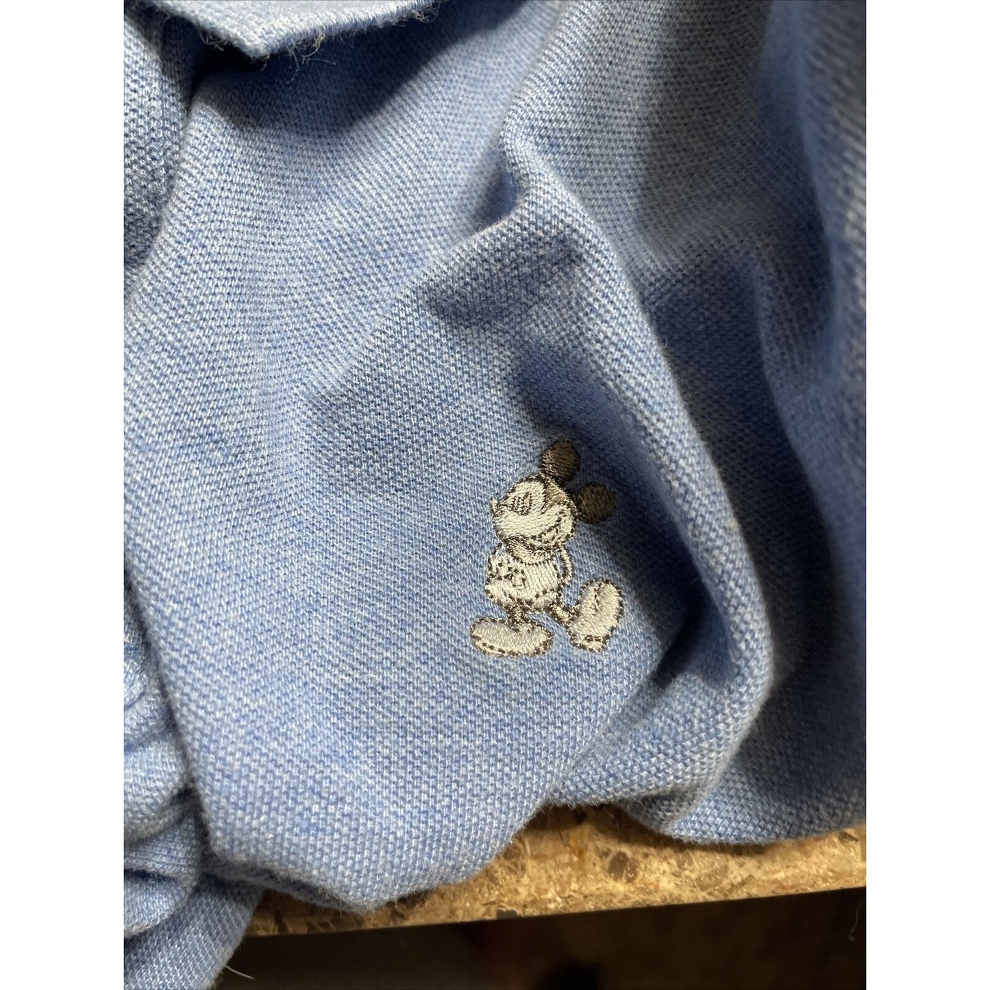 Men's light blue disney parks mickey mouse relaxed fit XXL polo shirt