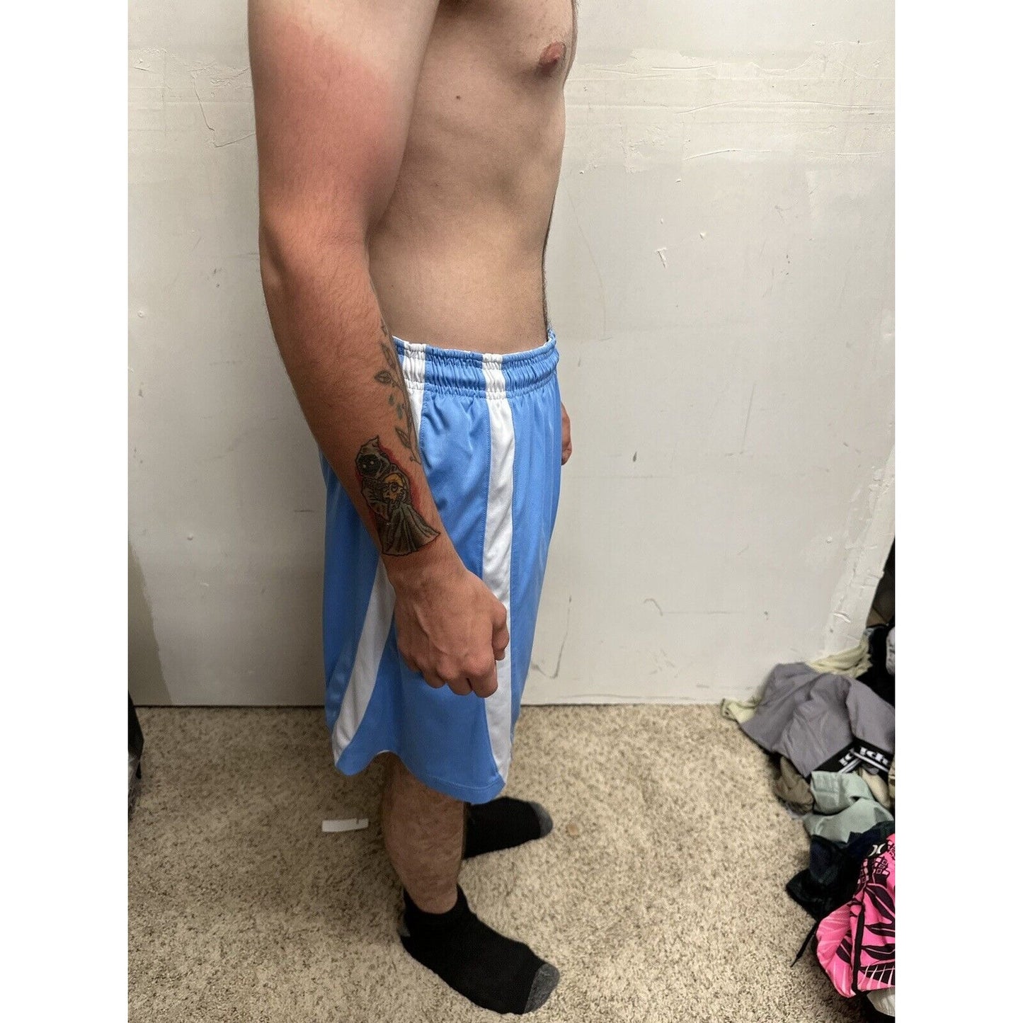 Men’s Light Blue Basketball Shorts Vista Ridge High School Large