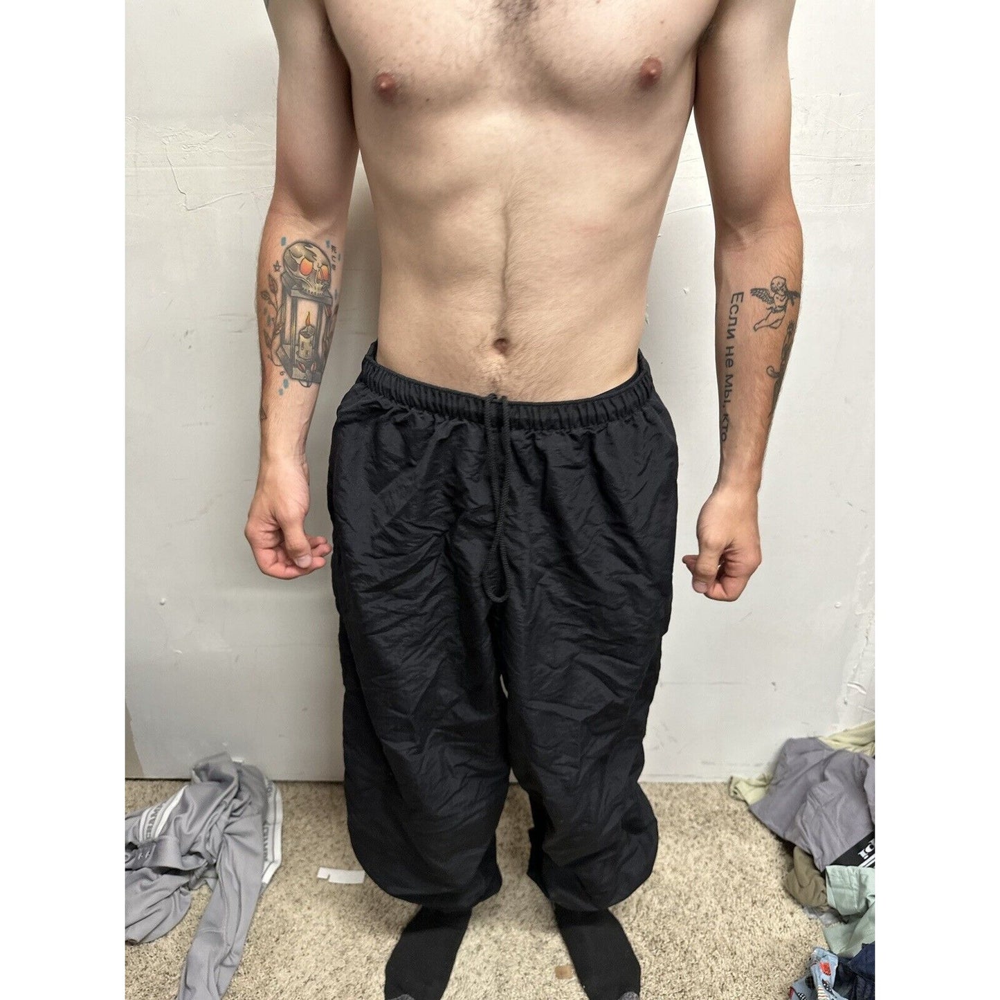 Men’s Army Pants - No Logo - XL Long Black Pt Uniform Bottoms PFU