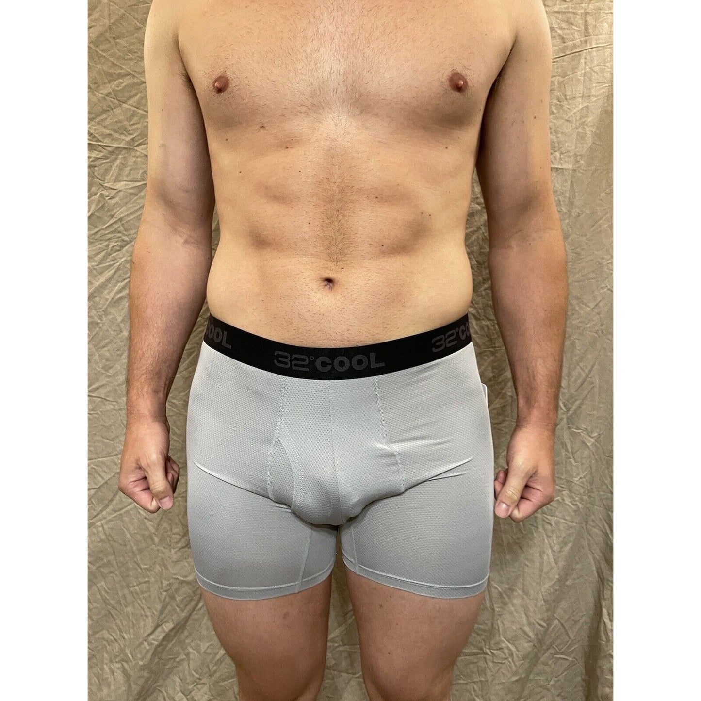men's Icy Grey 32 degrees cool compression boxer brief Medium
