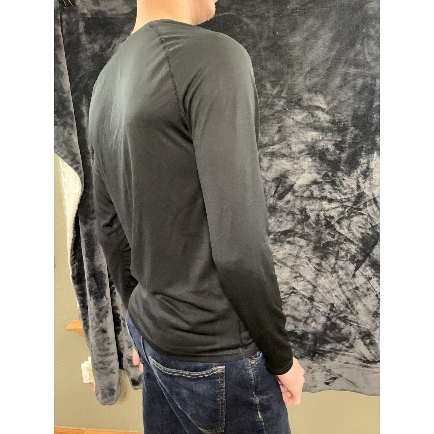 Champion Black Men’s Small Polyester Long Sleeves Shirt