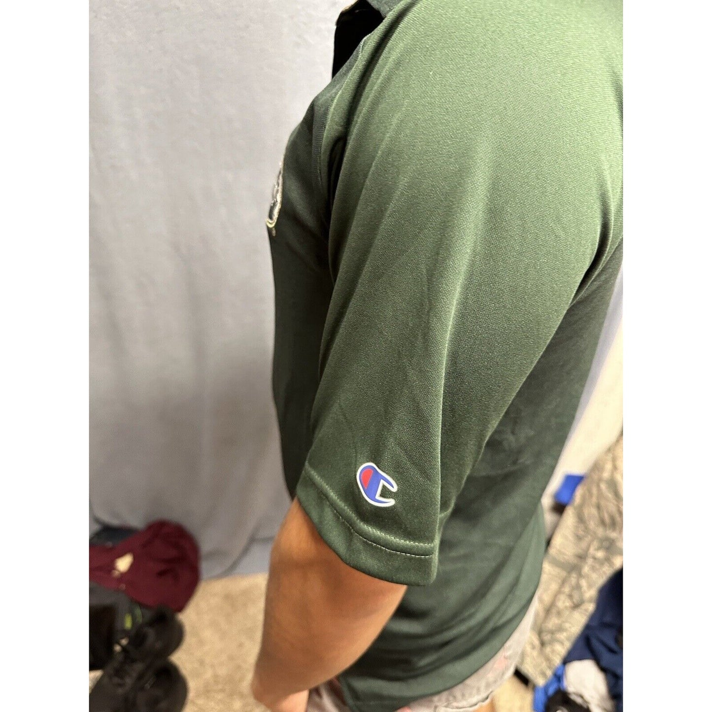 Men’s Champion Small Polo Colorado State University Rams Shirt Green