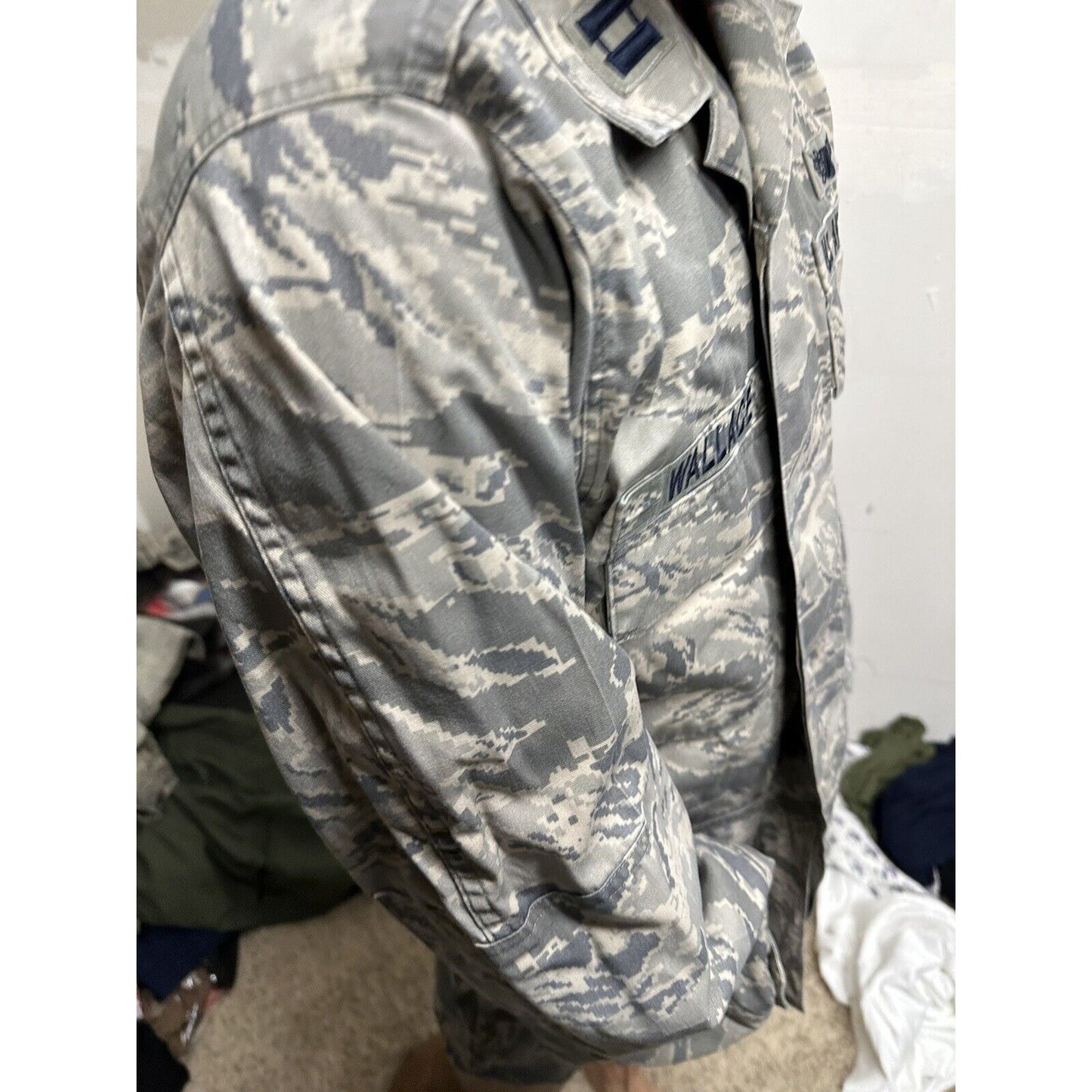 Men’s Abu Airman Battle Uniform Coat Civil Air Patrol Top 38XL Capt Patches