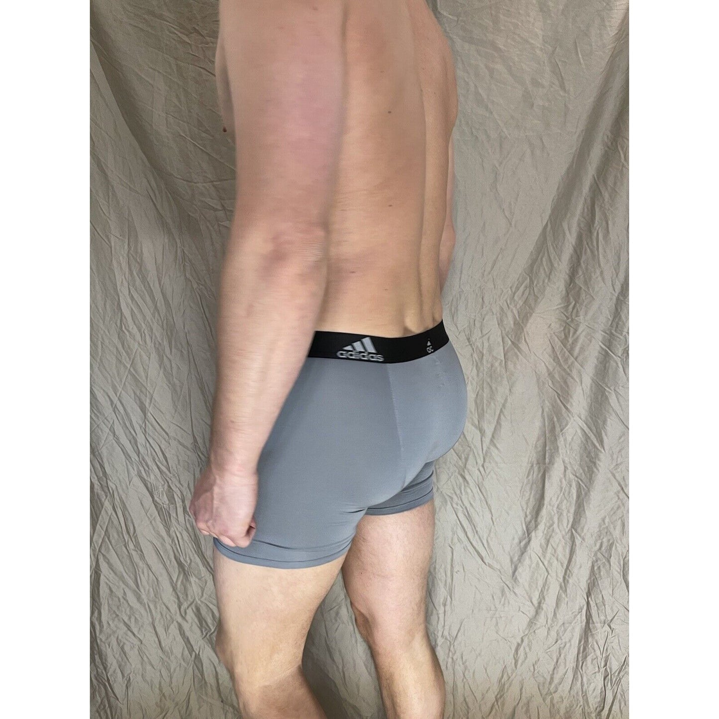 men's adidas Gray With Black Band aeroready compression shorts medium