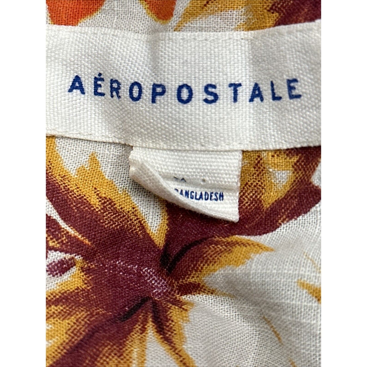 men’s button up aeropostale hawaiian short sleeve shirt medium