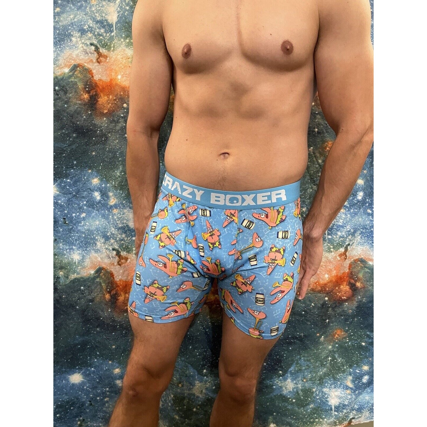 Men’s Crazy Boxer Briefs Spongebob Large Blue new unworn