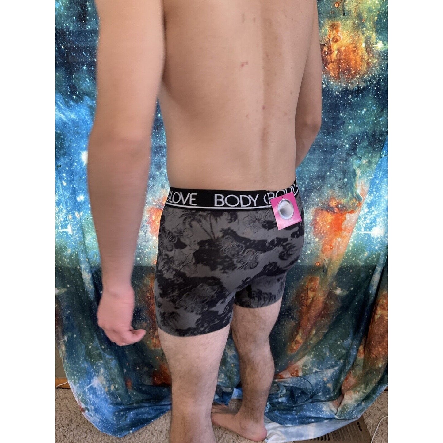 men's body glove black floral medium compression shorts New And Unworn