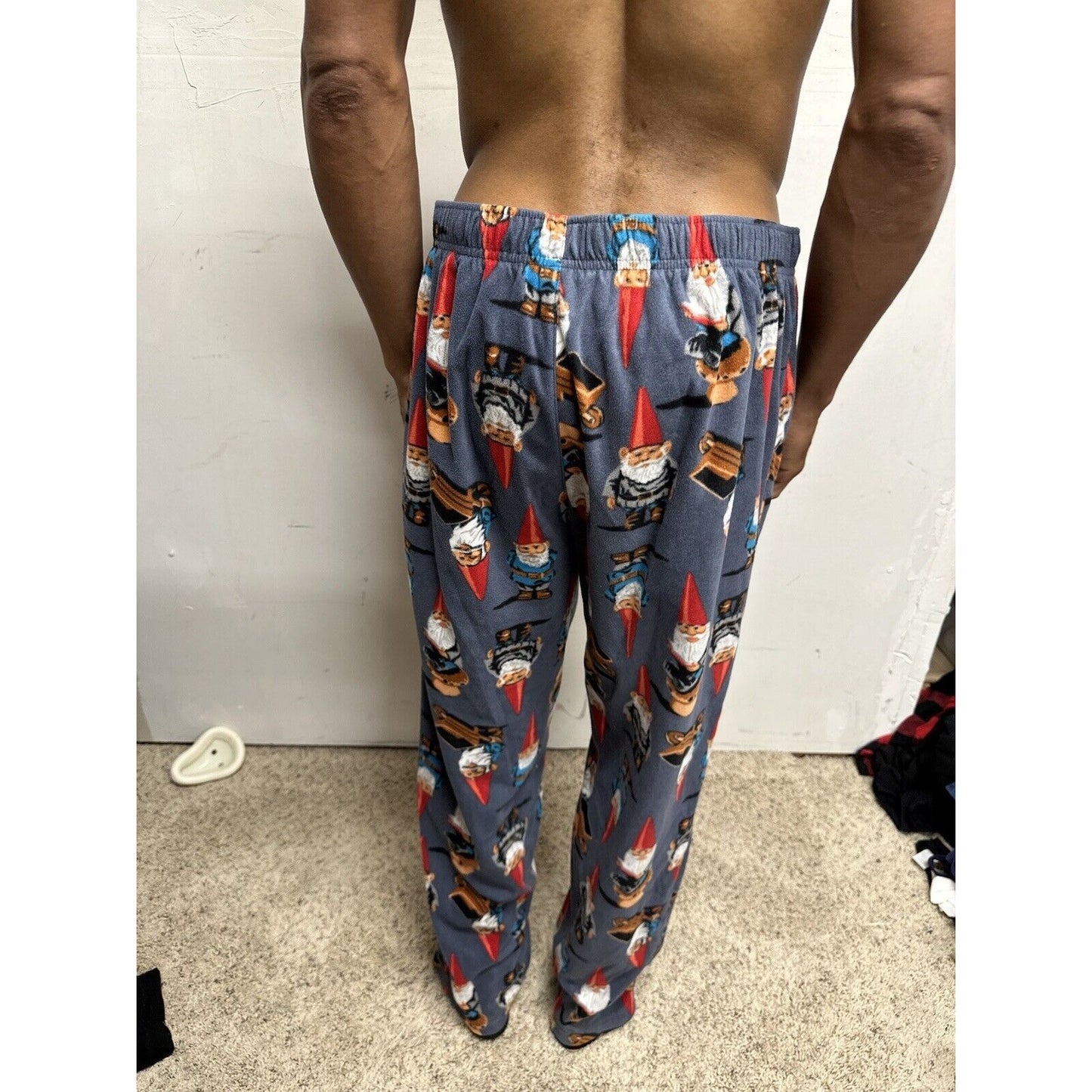 Men’s Large Gnome Wheelbarrow Lounge Pants Sleepwear