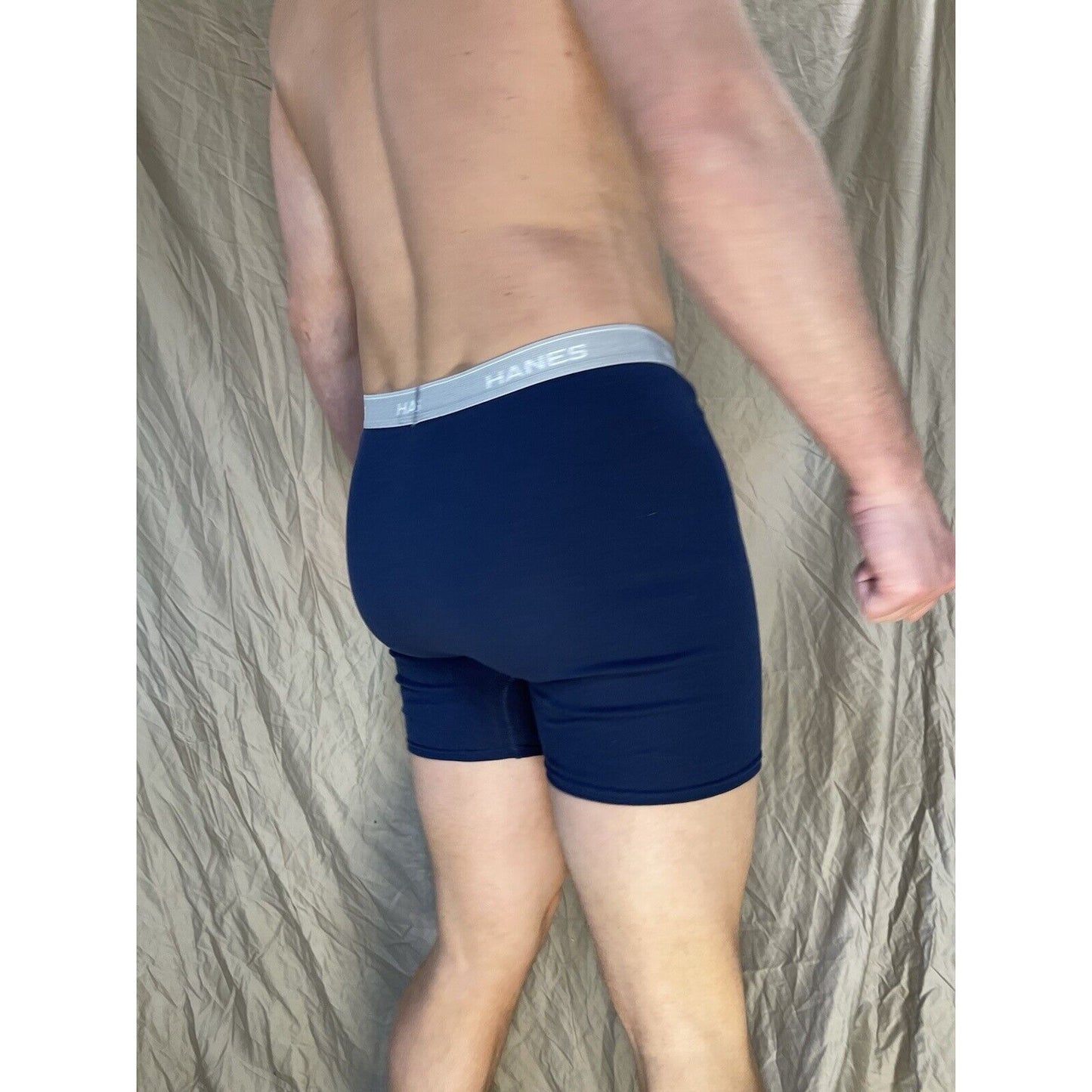 men's Large hanes Dark blue boxer brief Comfort Flex
