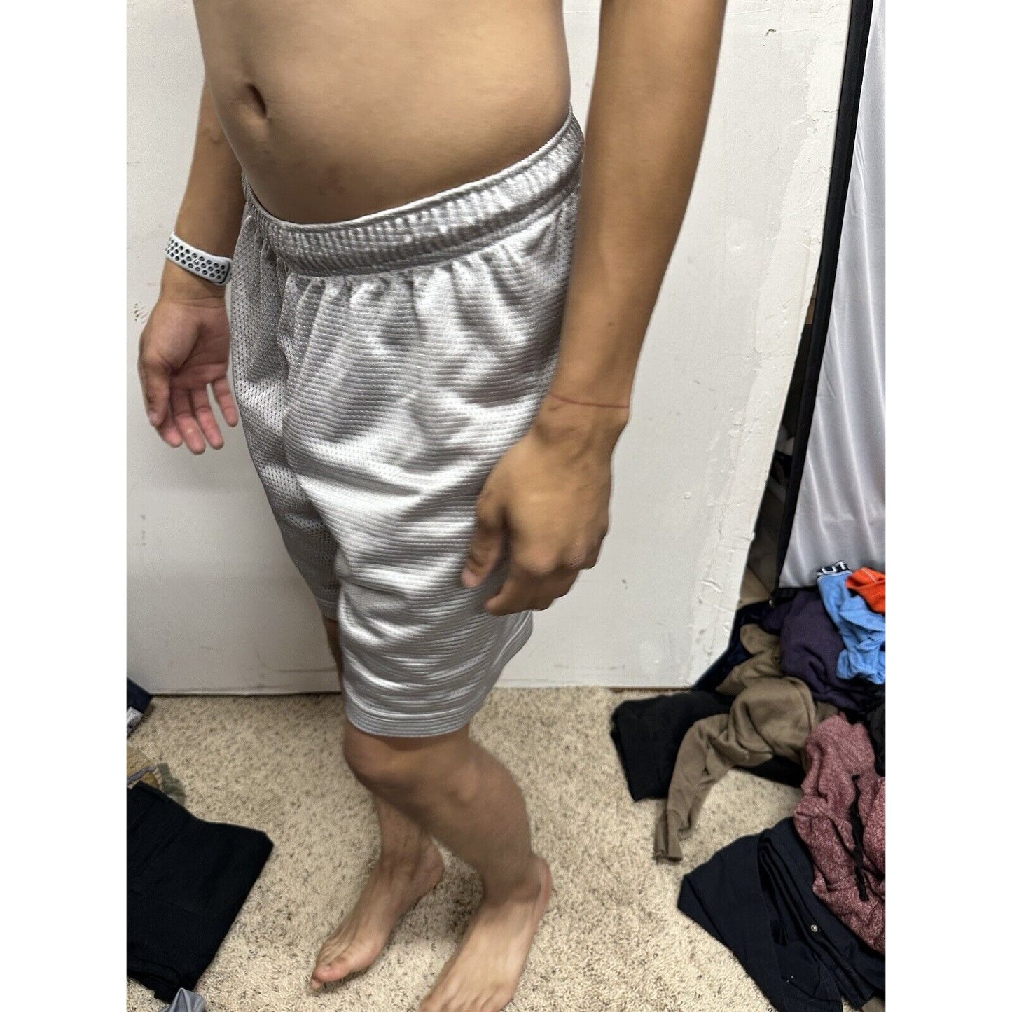 Men’s Pro Spirit Small Silver Athletic Shorts