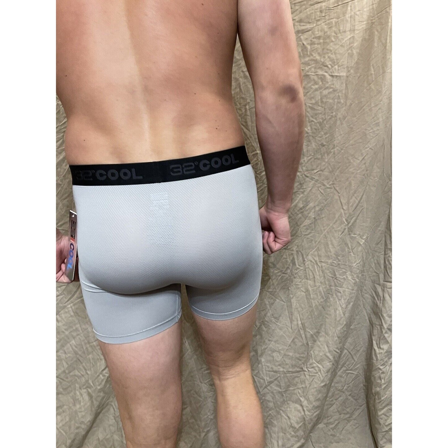 men's Icy Grey 32 degrees cool compression boxer brief Medium
