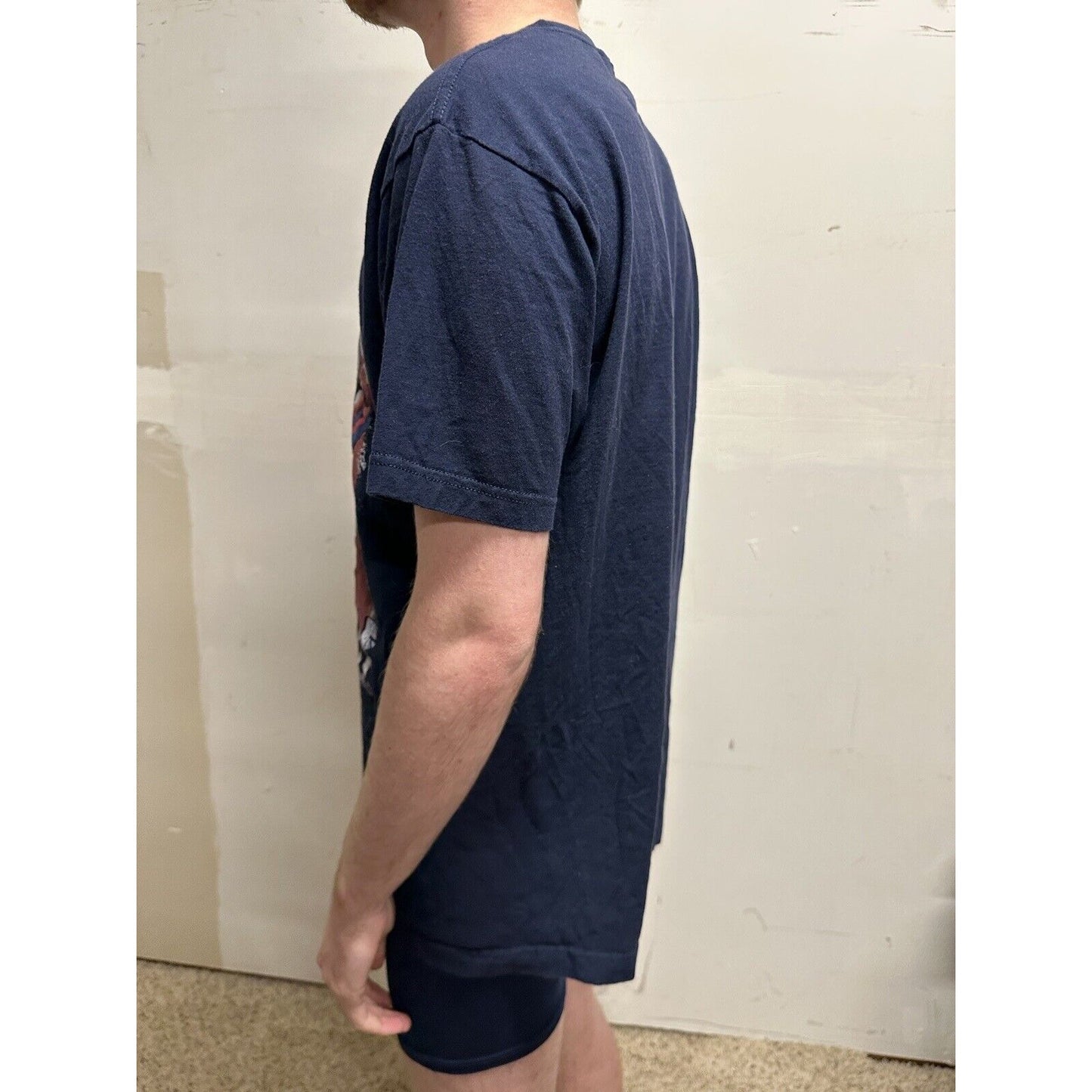 men’s tultex large dark blue incredible hulk tshirt short sleeve