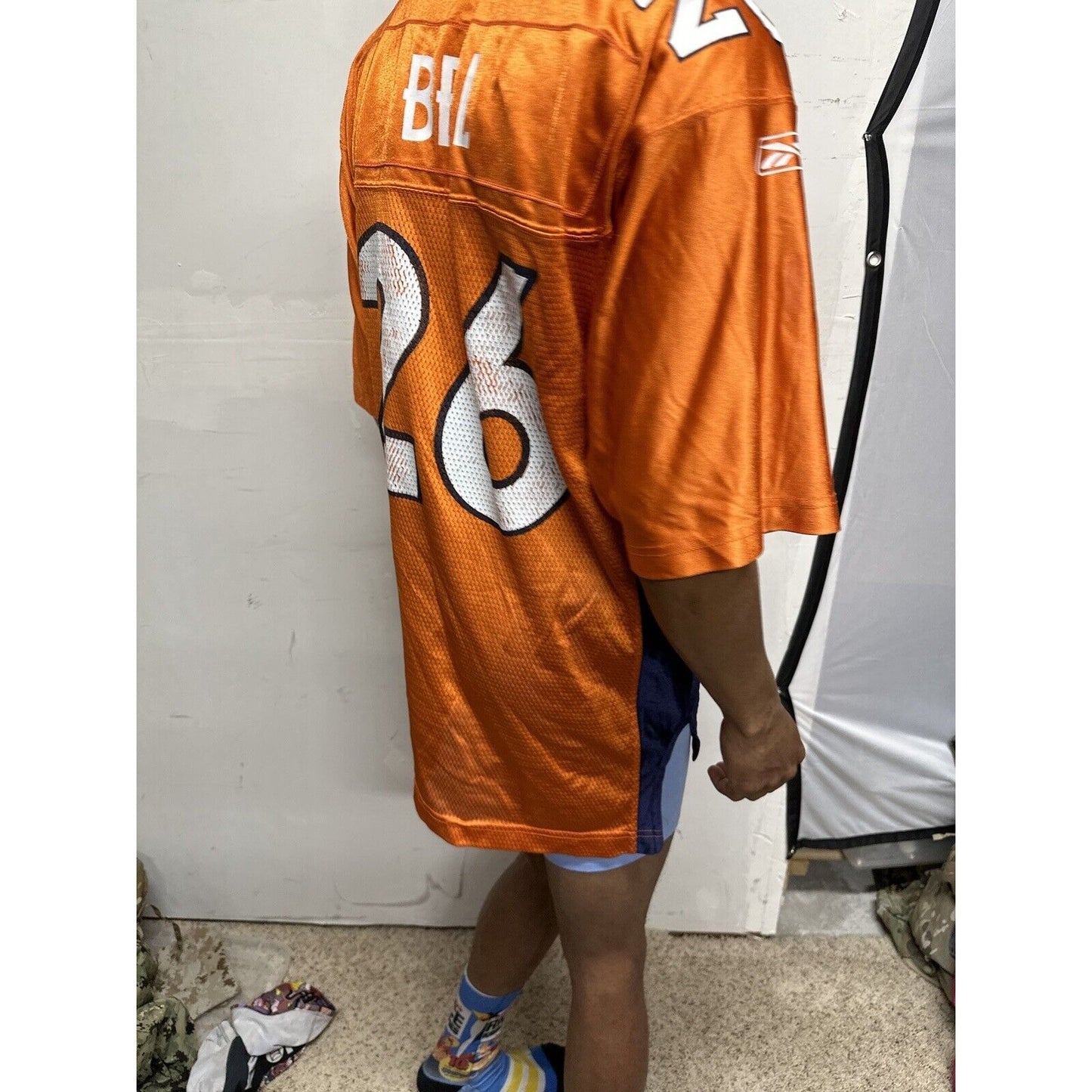 Men’s NFL Equipment Reebok Denver Broncos 26 Bell Football Jersey