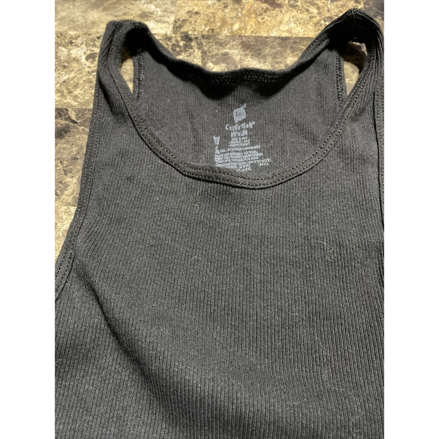 Hanes Comfort Soft Men’s Medium Black Cotton Muscle Tank Top