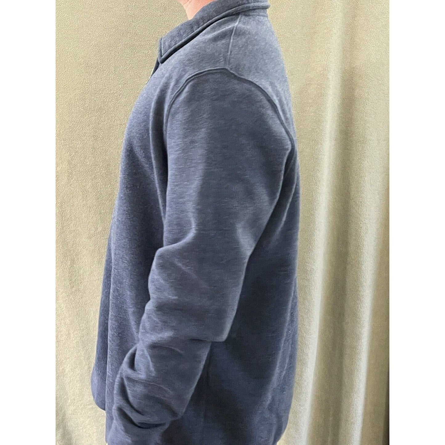 Croft & Barrow Quarter Zip Sweatshirt Men's Size 2XL XXL Slate blue Cotton Blend