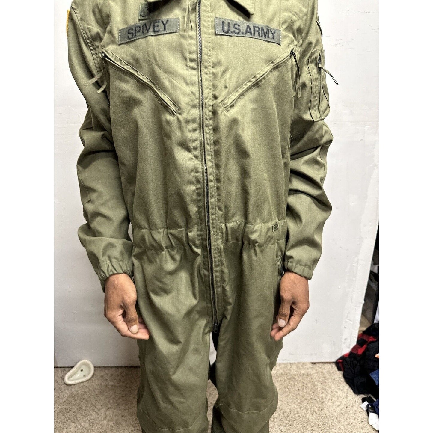 Men’s US Army Overalls Large Regular Military Uniform Combat With Patches