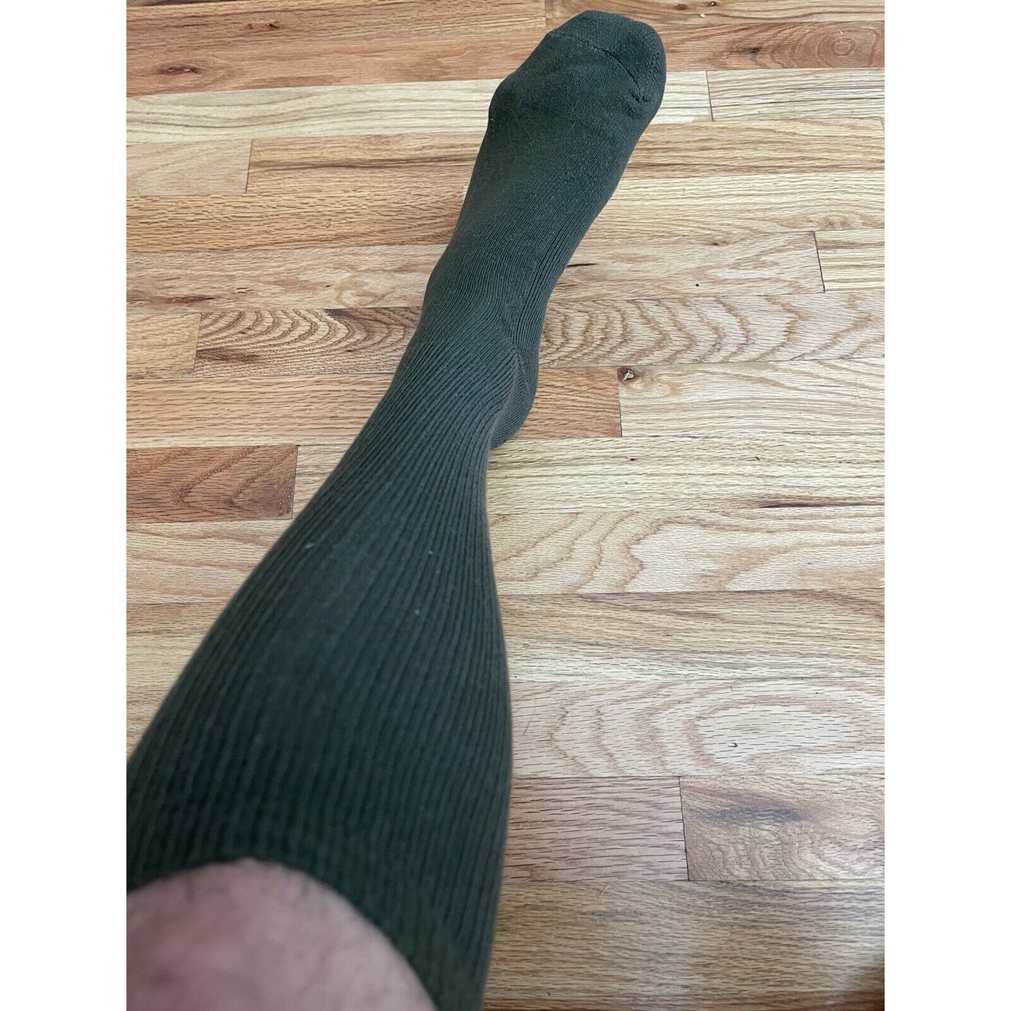 Military Defense Logistics Agency Boot socks L Olive Green 80% cotton18% nylon