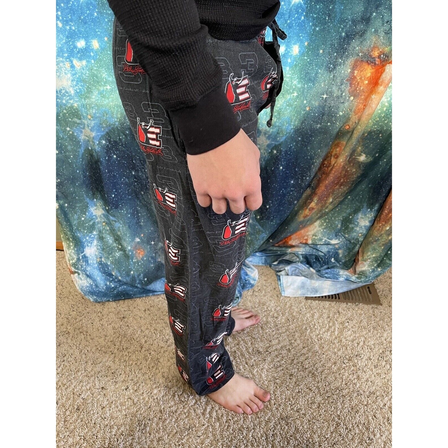 Men’s Winner’s Circle Small Sleepwear Lounge Pants Black Dale Earnhardt