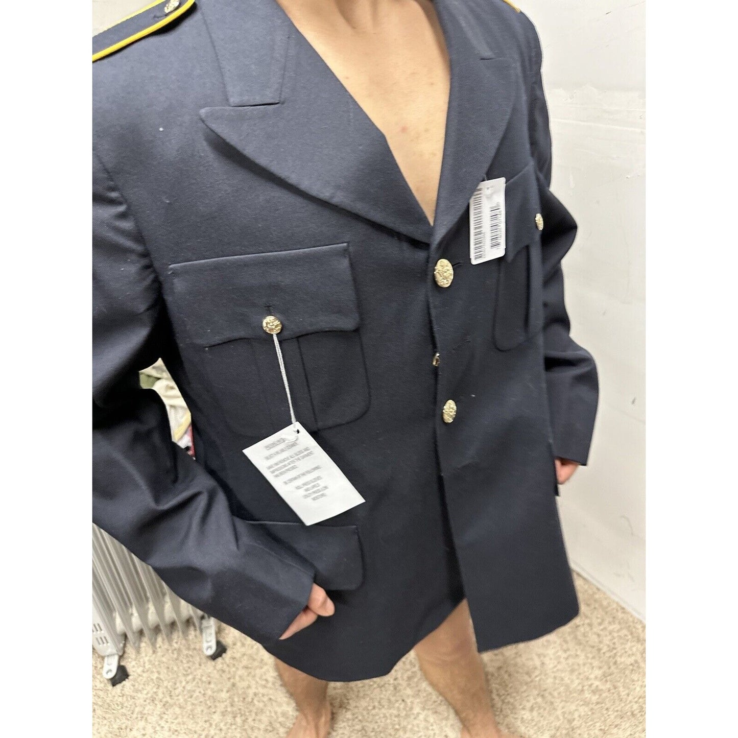Men’s Army Coat Poly Wool Army Blue 450 42RC DSCP Dress Coat Uniform