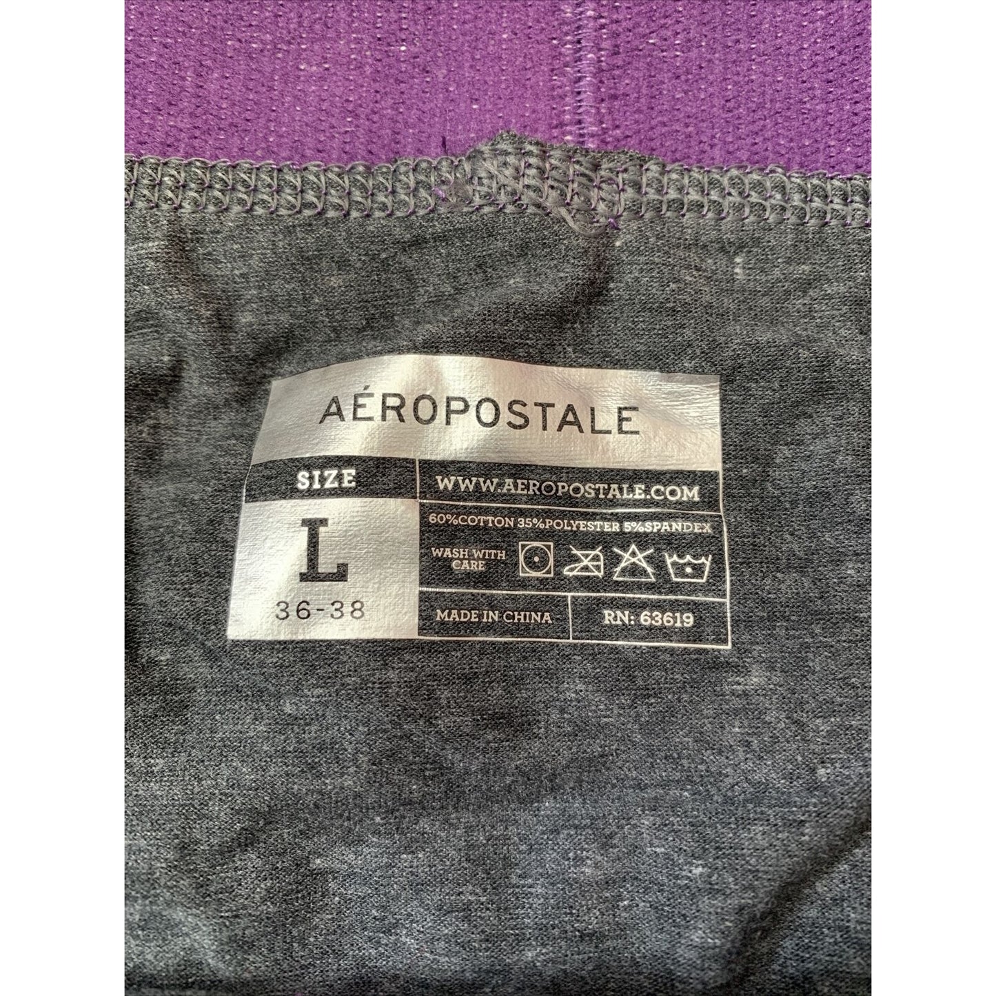 Aeropostale Stretch Boxer Briefs Dark Gray Men’s Large - 5% Spandex
