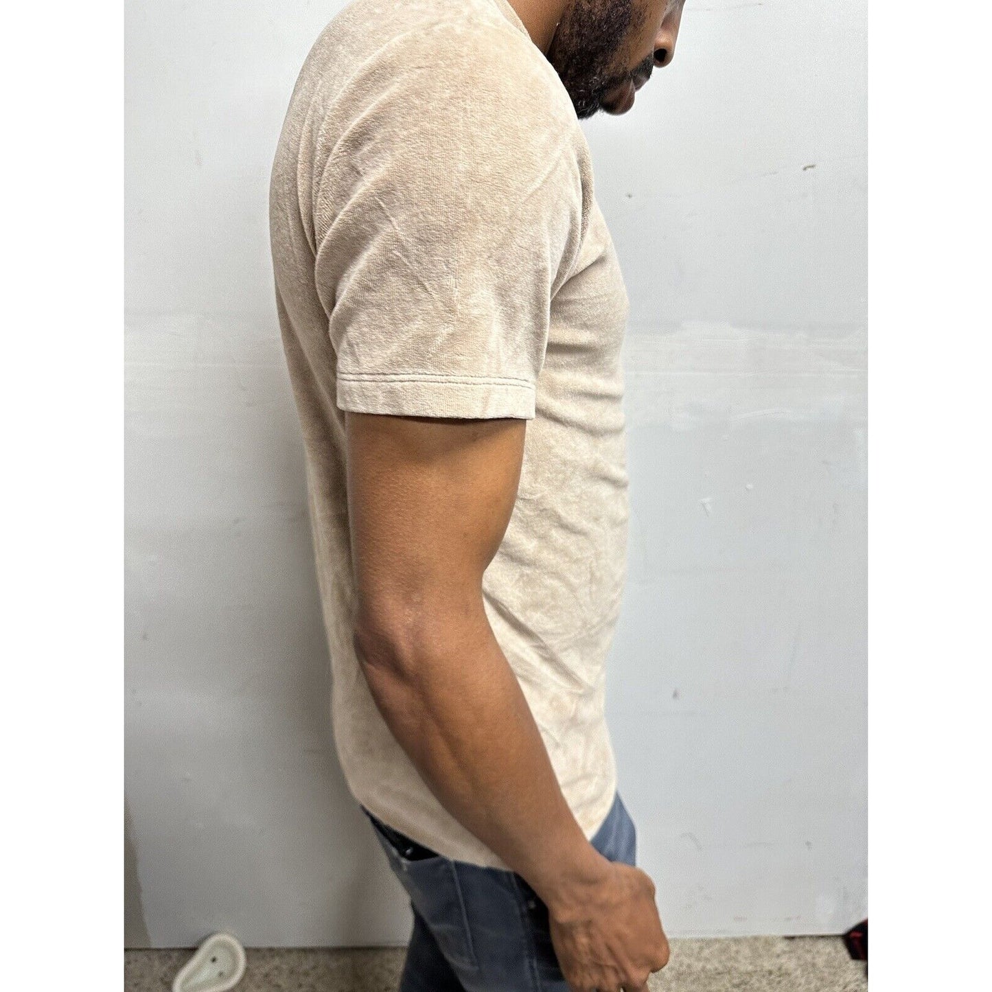 Men’s Boohooman Medium Short Sleeve Tan Shirt