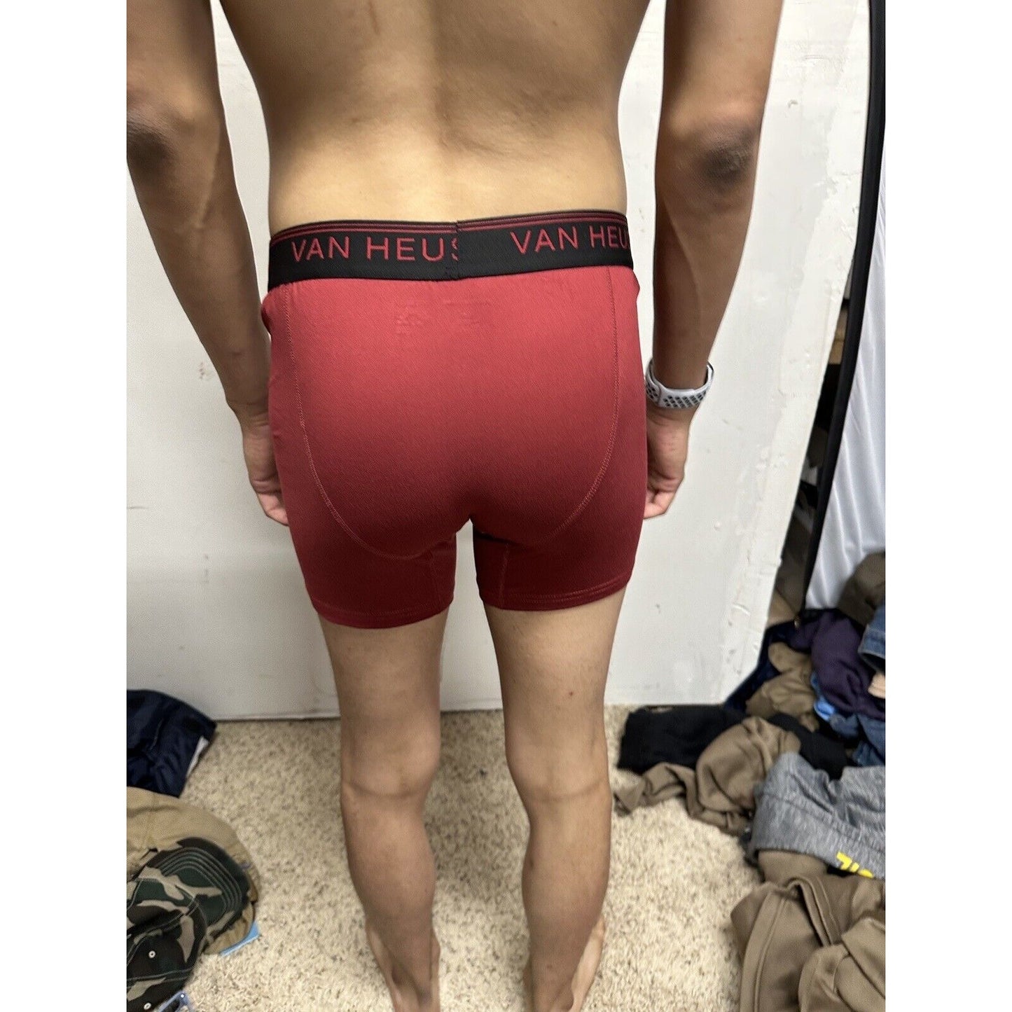 Men’s Rust Colored Medium Van Heusen Compression Boxer Briefs