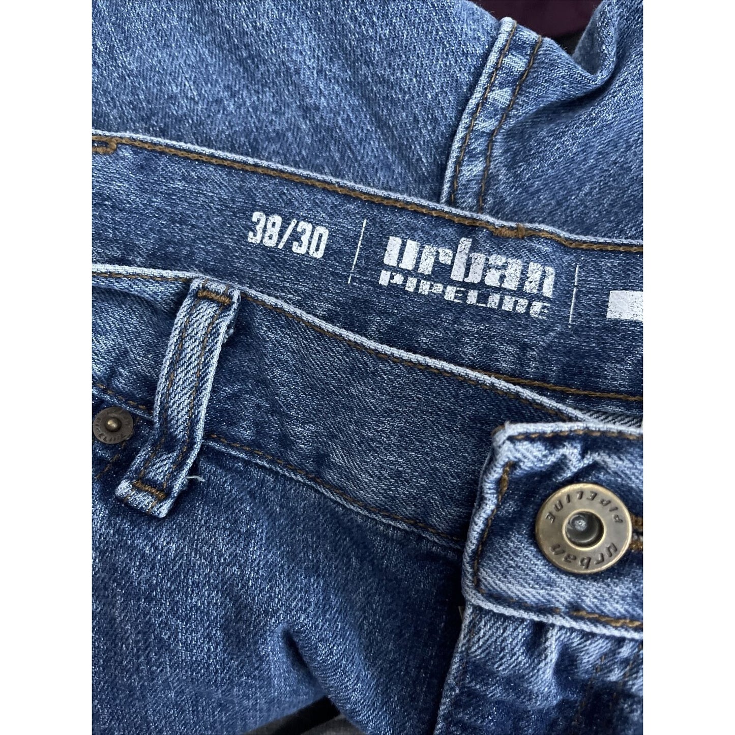 Men's Urban Pipeline Regular Fit Blue Jeans 38 x 30