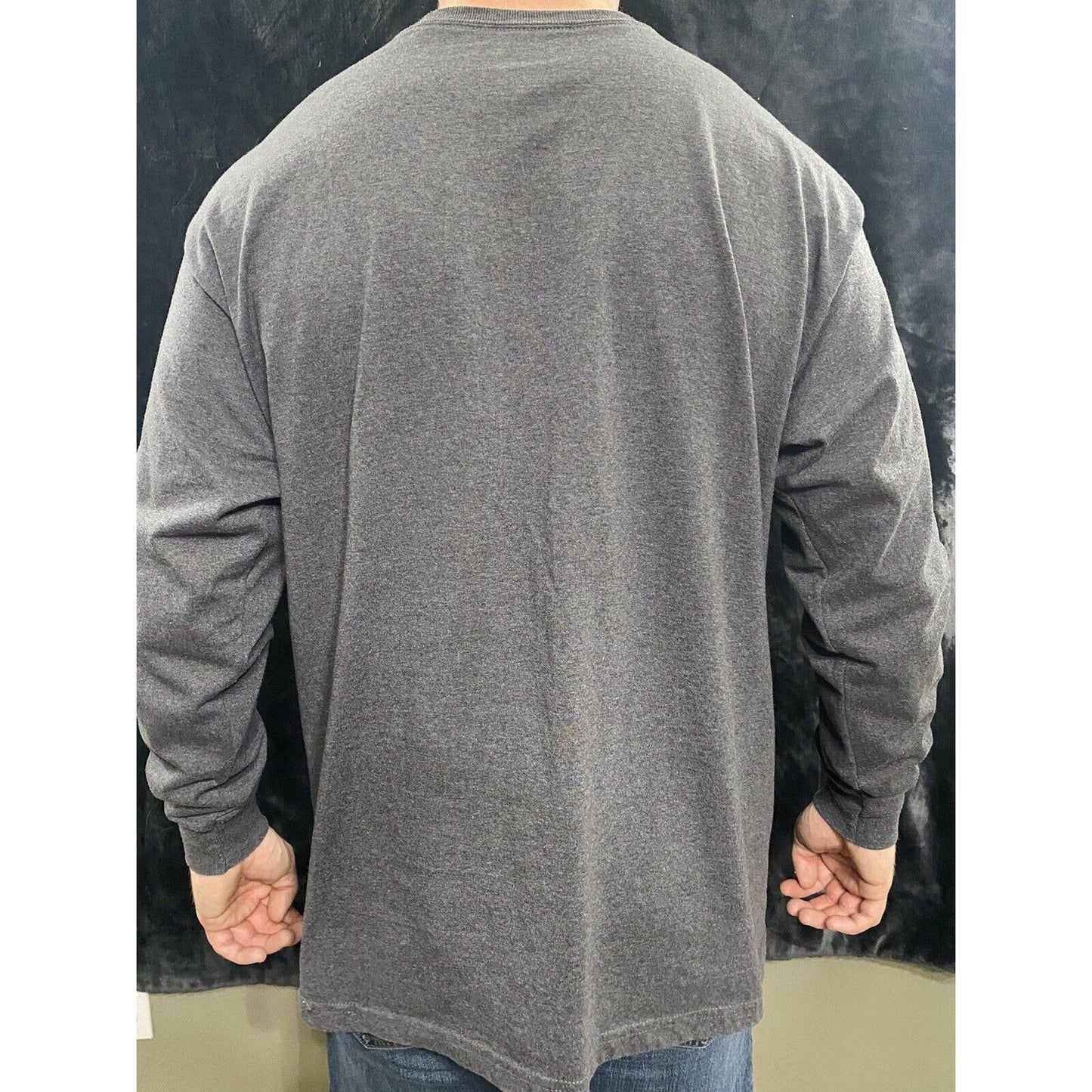Denver Broncos Football Gray Pullover Long Sleeves Shirt NFL Team Apparel XL
