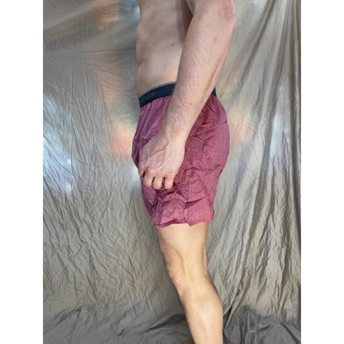 men's fruit of the loom Pink boxer shorts Size Small