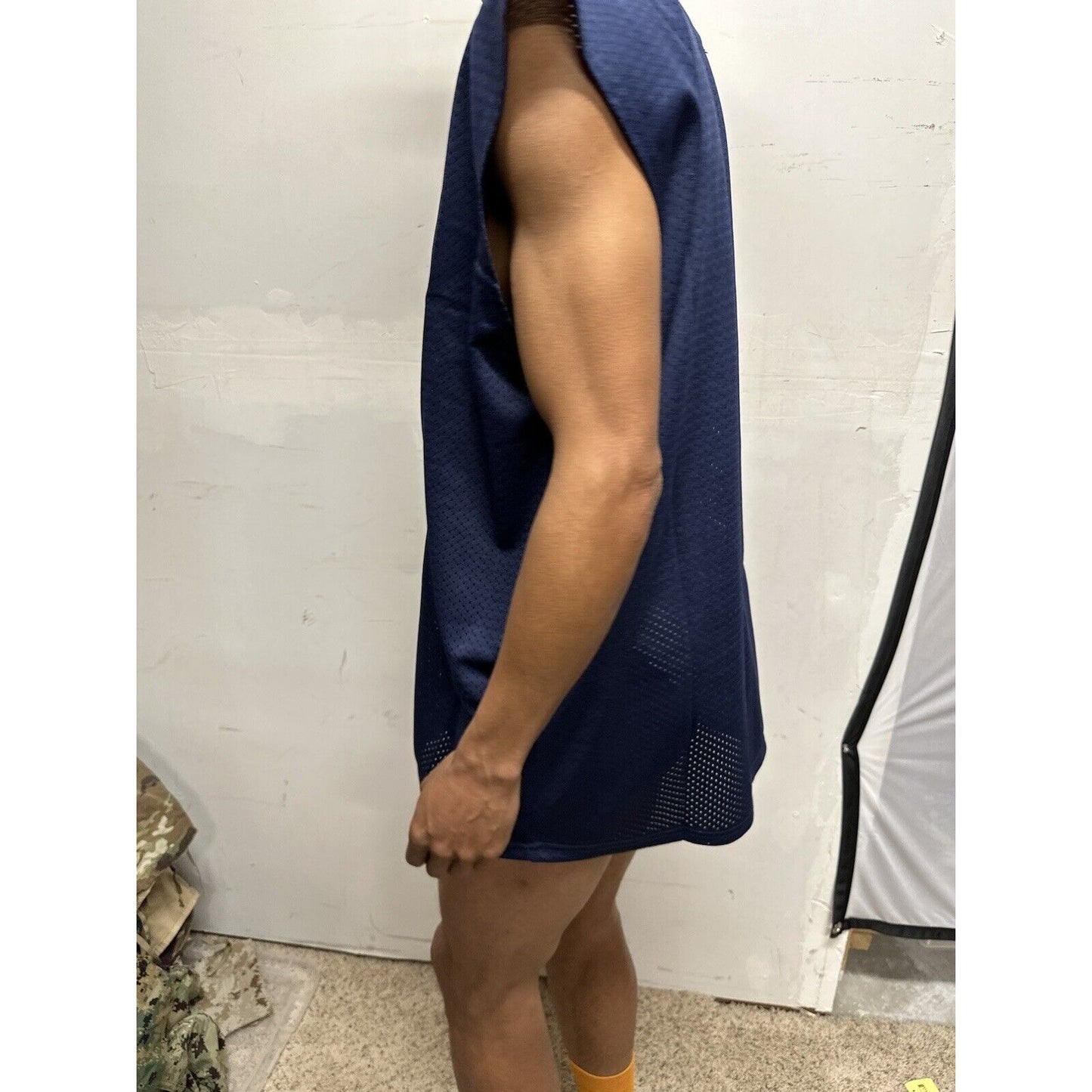 Men’s Large Dark Blue Team Basics Athletic Gear Jersey Mesh
