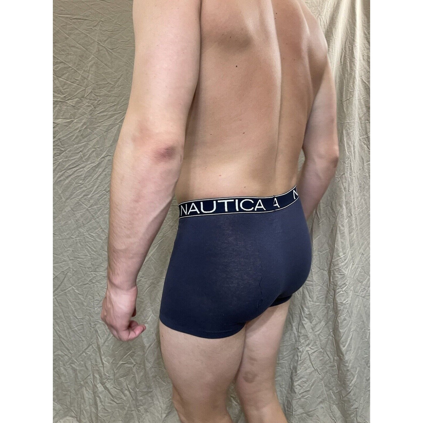 men's nautica 5% spandex boxer brief Blue Medium