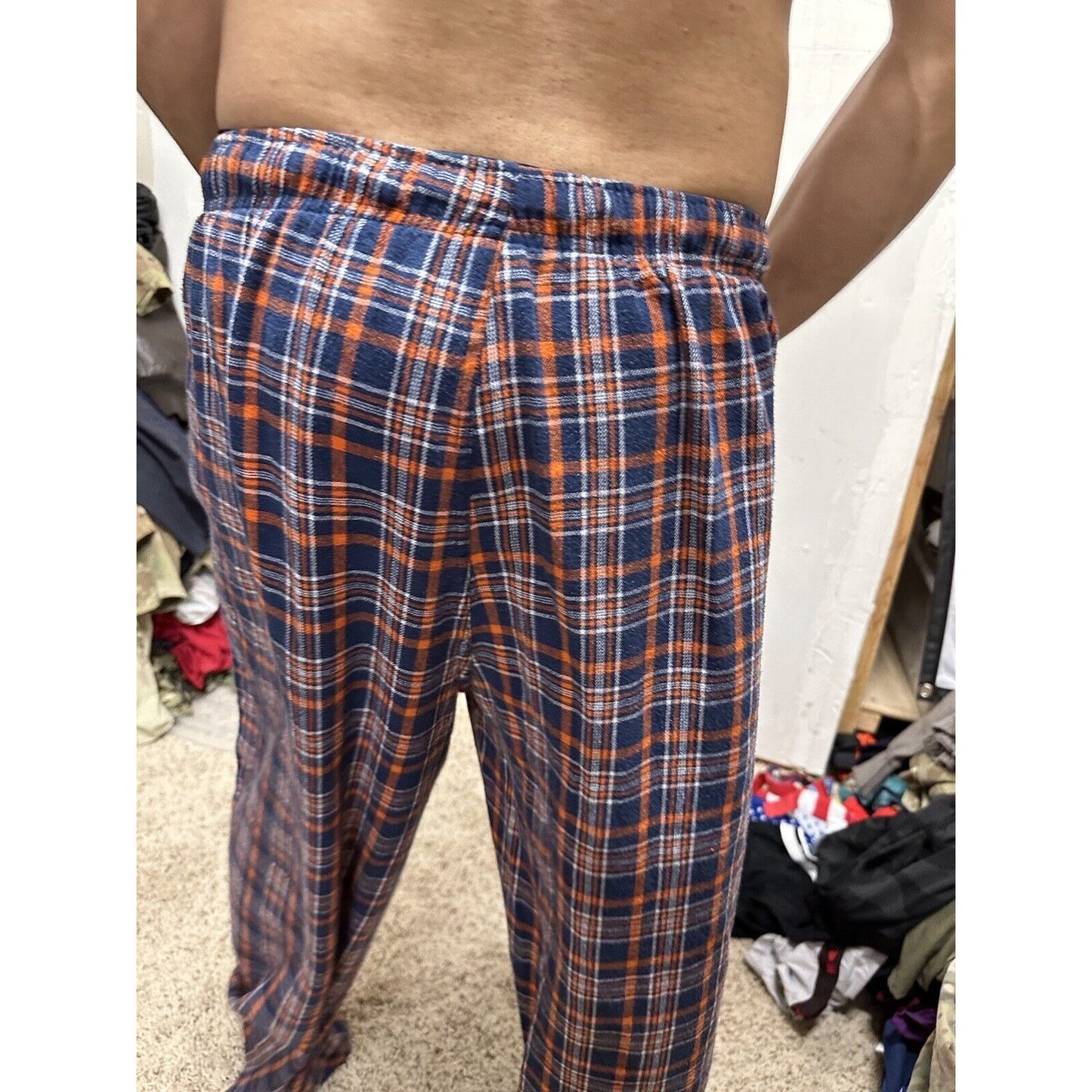 Men’s Plaid NFL Team Large Denver Broncos Pajama Pants Lounge Sleepwear