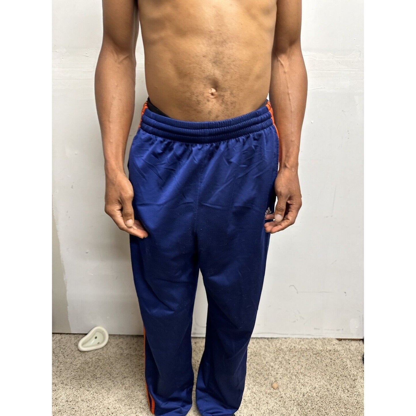 Men’s Blue Large Adidas With Pockets Athletic Pants