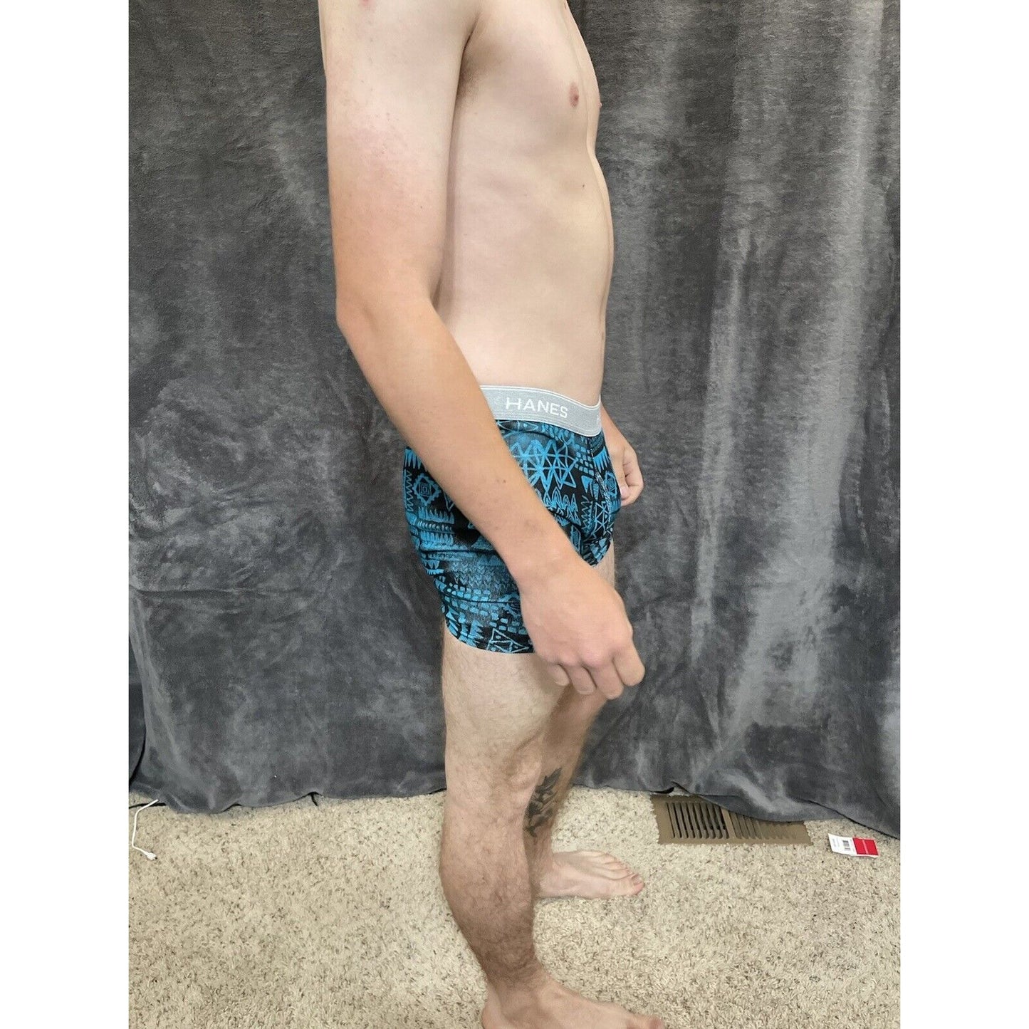 boy's XL hanes Aqua And Black boxer brief