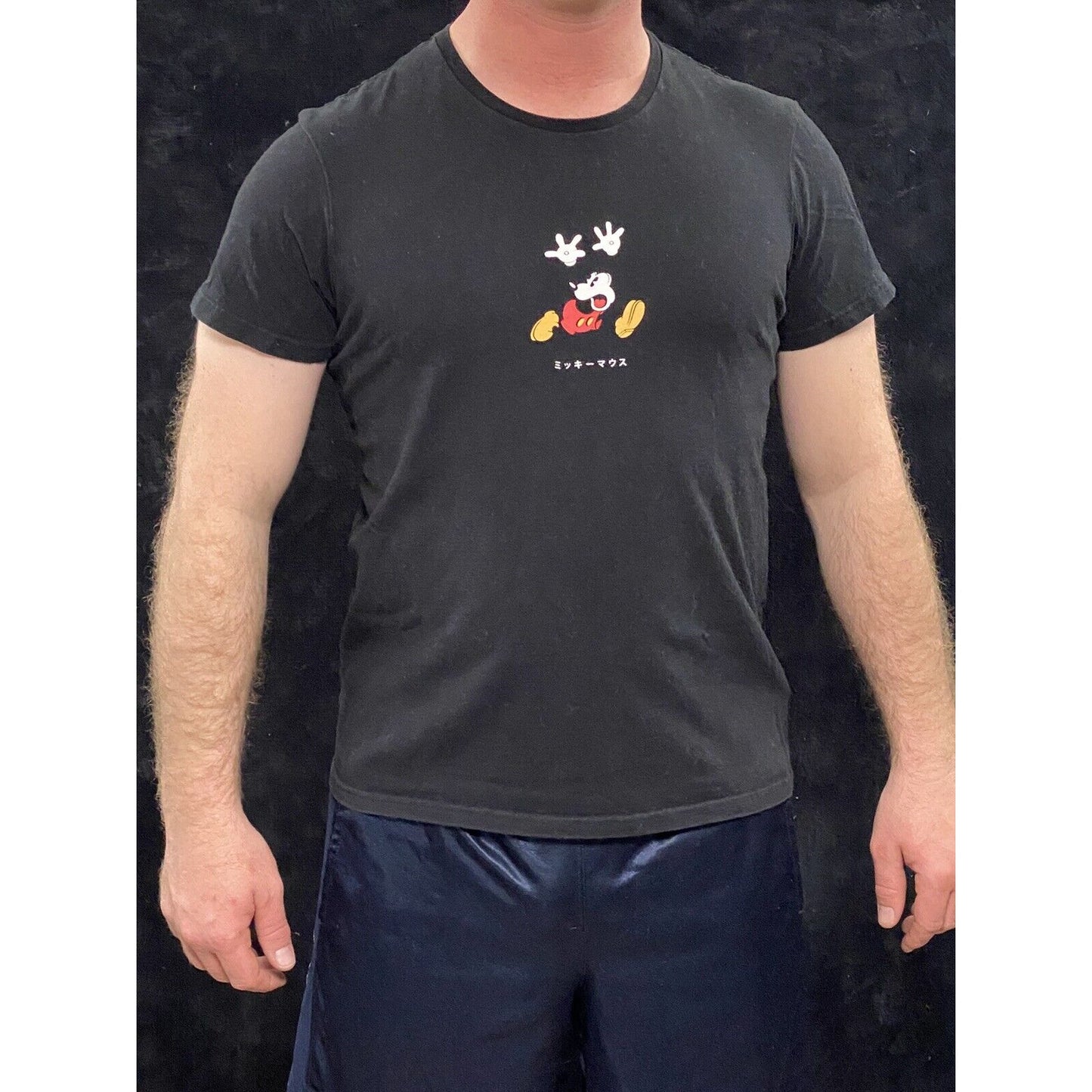 Cotton On Disney Mickey Mouse Unisex Medium Black Cotton T-shirt