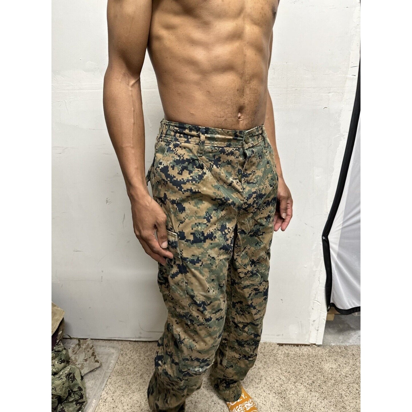 Men’s USMC Woodland Marine Pants Trousers Small Long