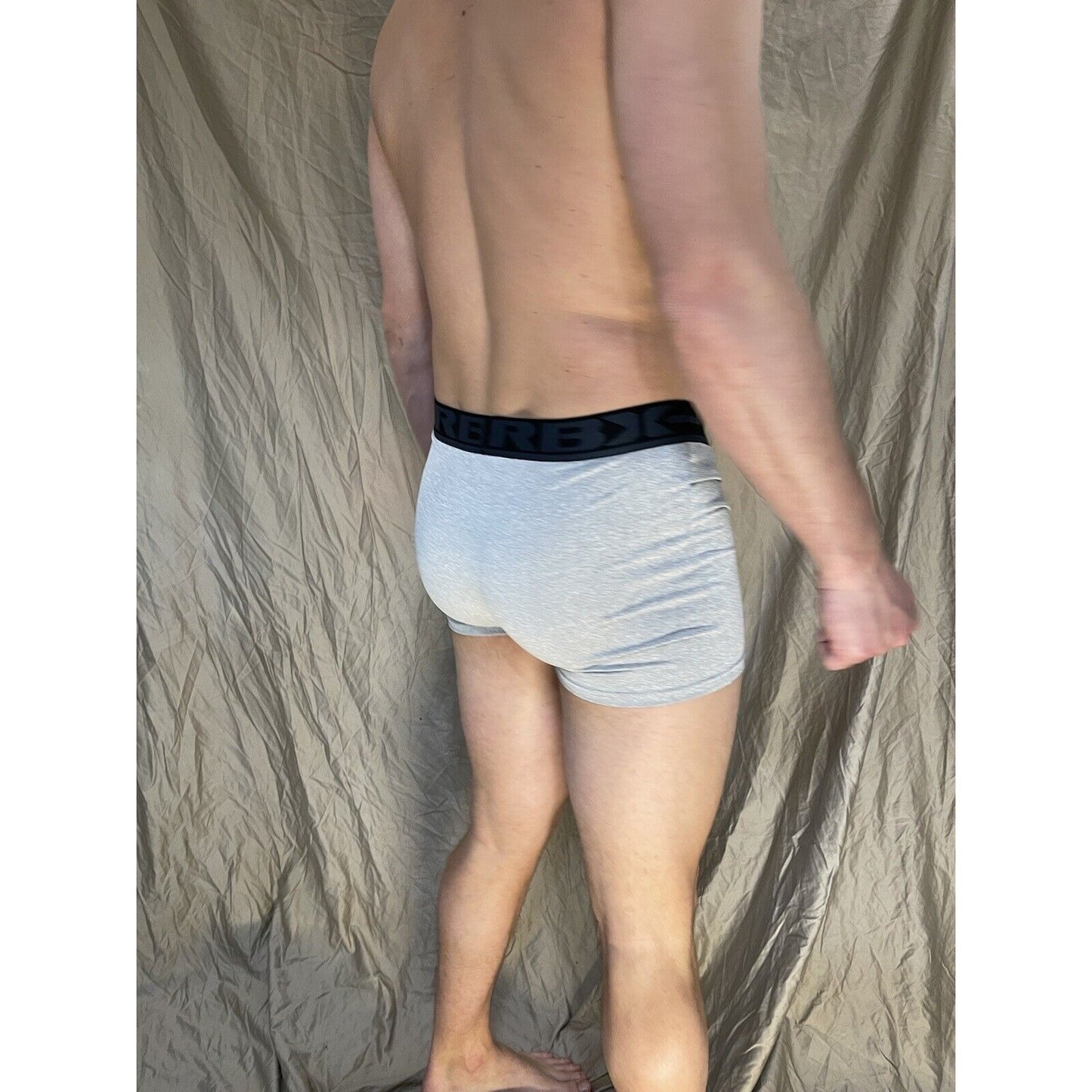 men's RBX light gray large compression boxer briefs