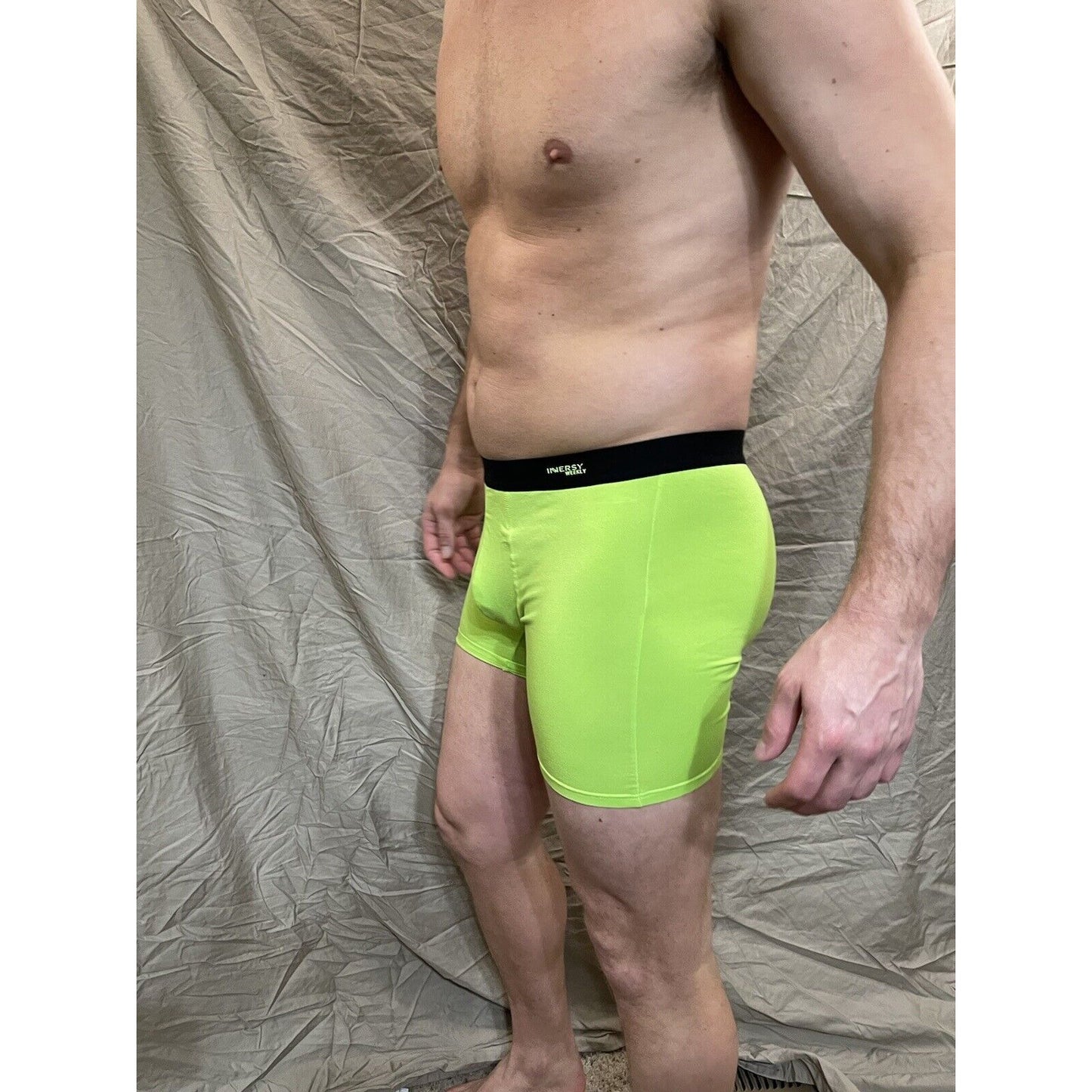men's neon green inersy weekly medium boxer briefs