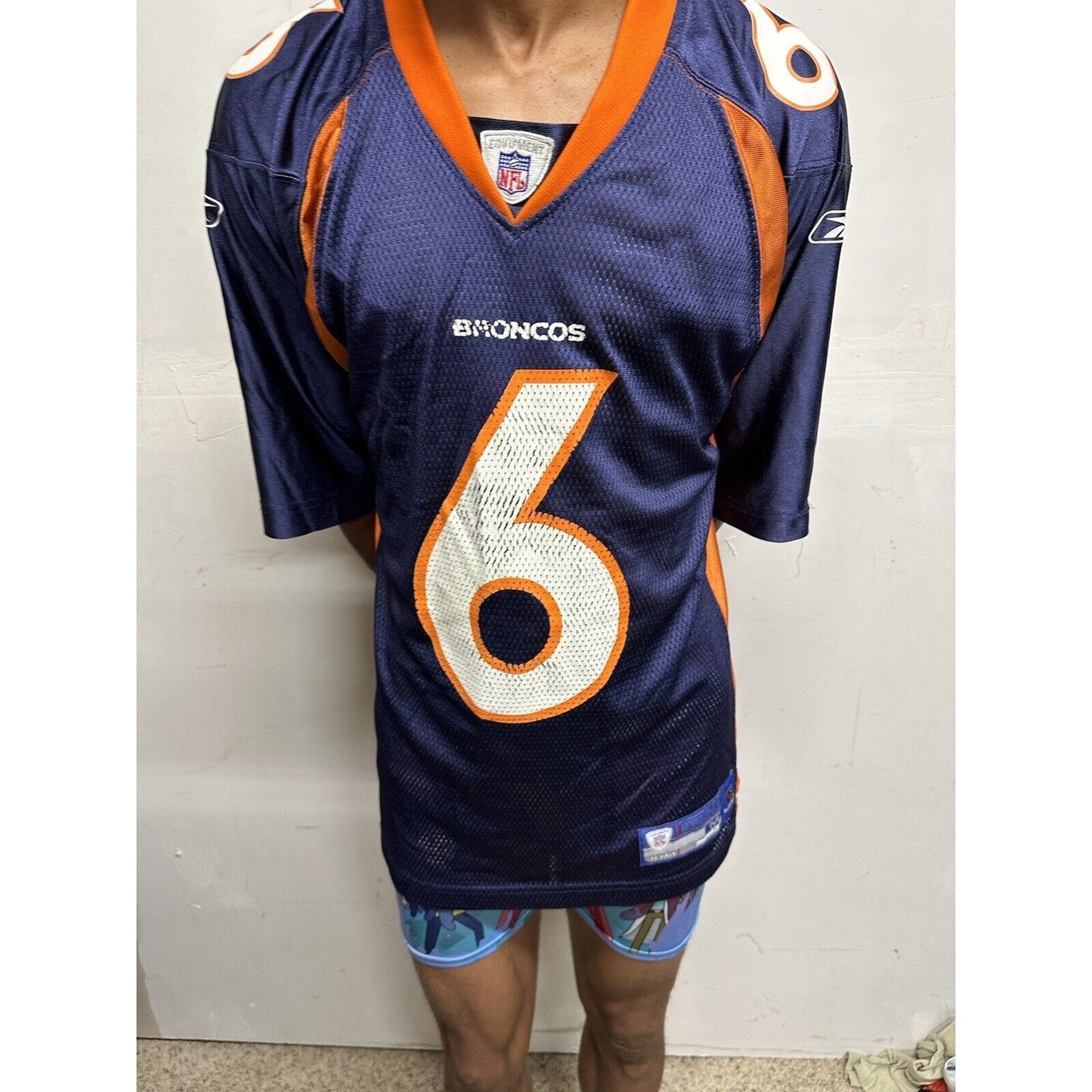 Men’s Reebok NFL Equipment Denver Broncos On Field Medium Football Jersey Cutler