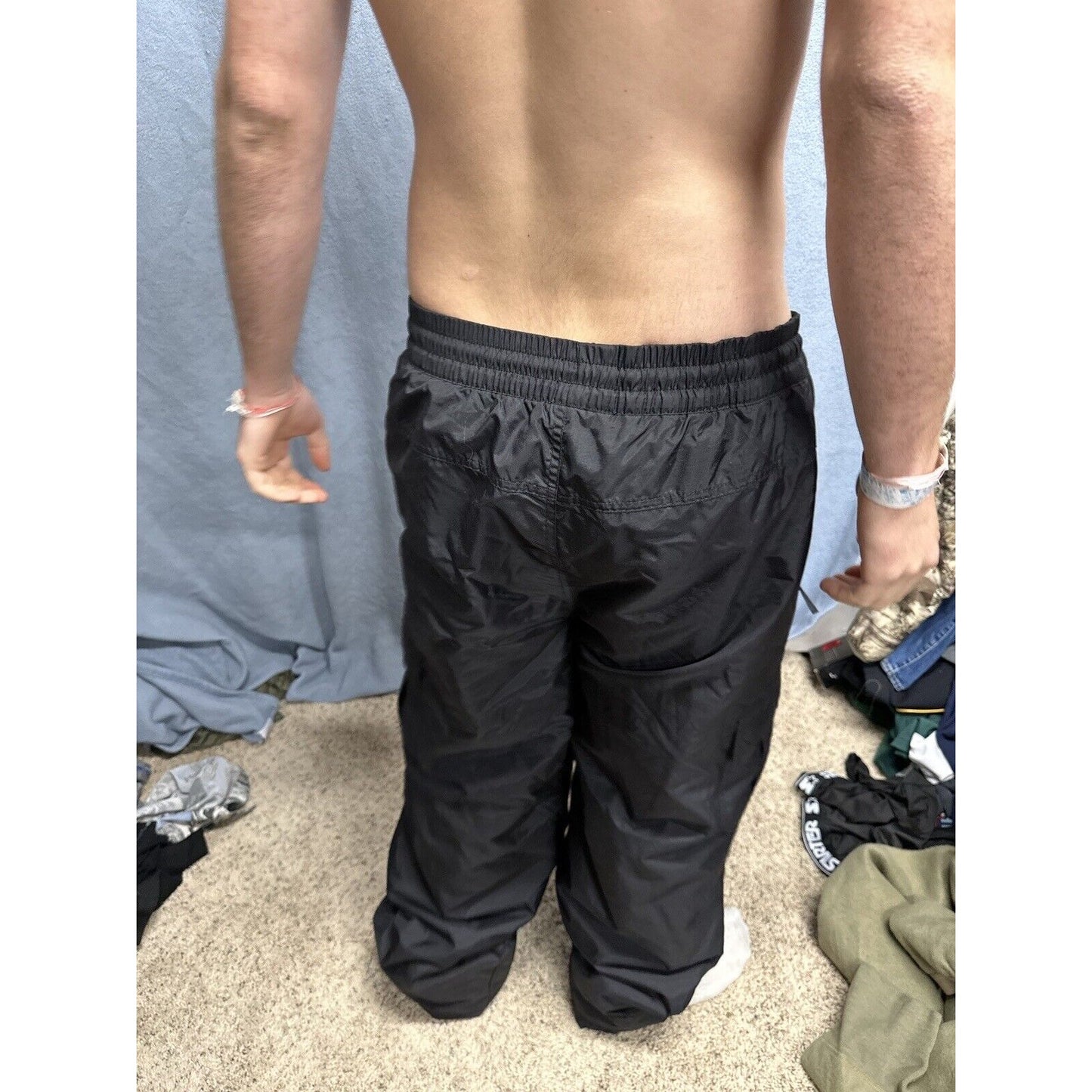 Men’s Black Sports Essentials Large Nylon Snow Pants