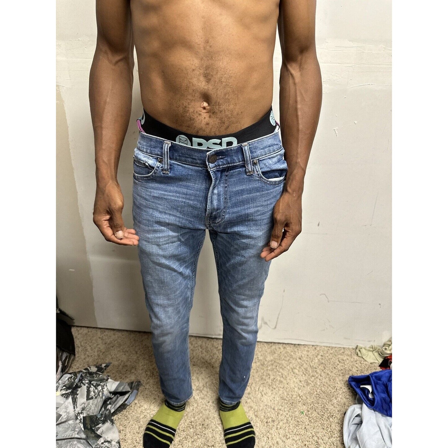 Men’s Hollister 31 X 32 Skinny Fit Advanced Stretch Blue Jeans