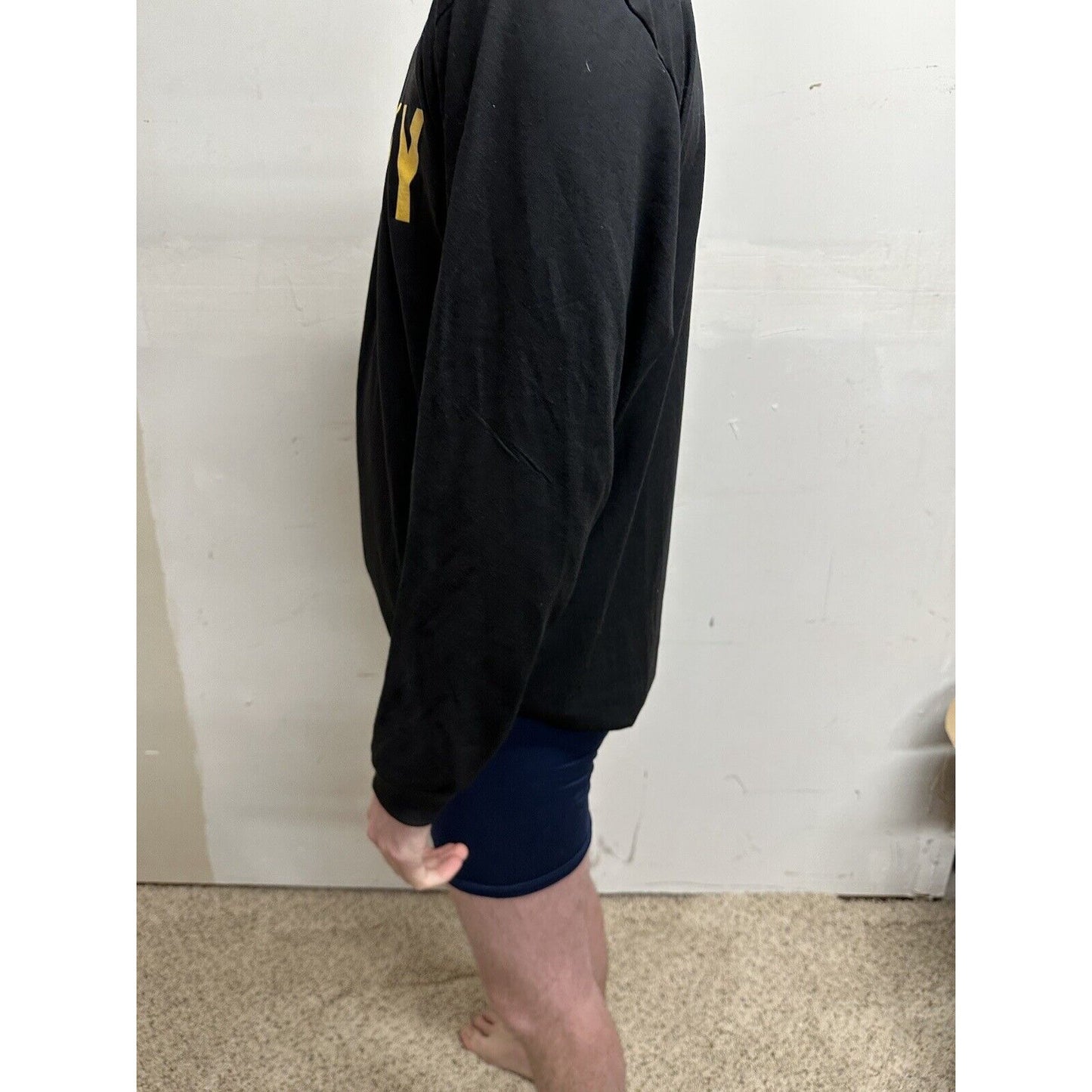 army physical fitness uniform medium long sleeve black poly APFU