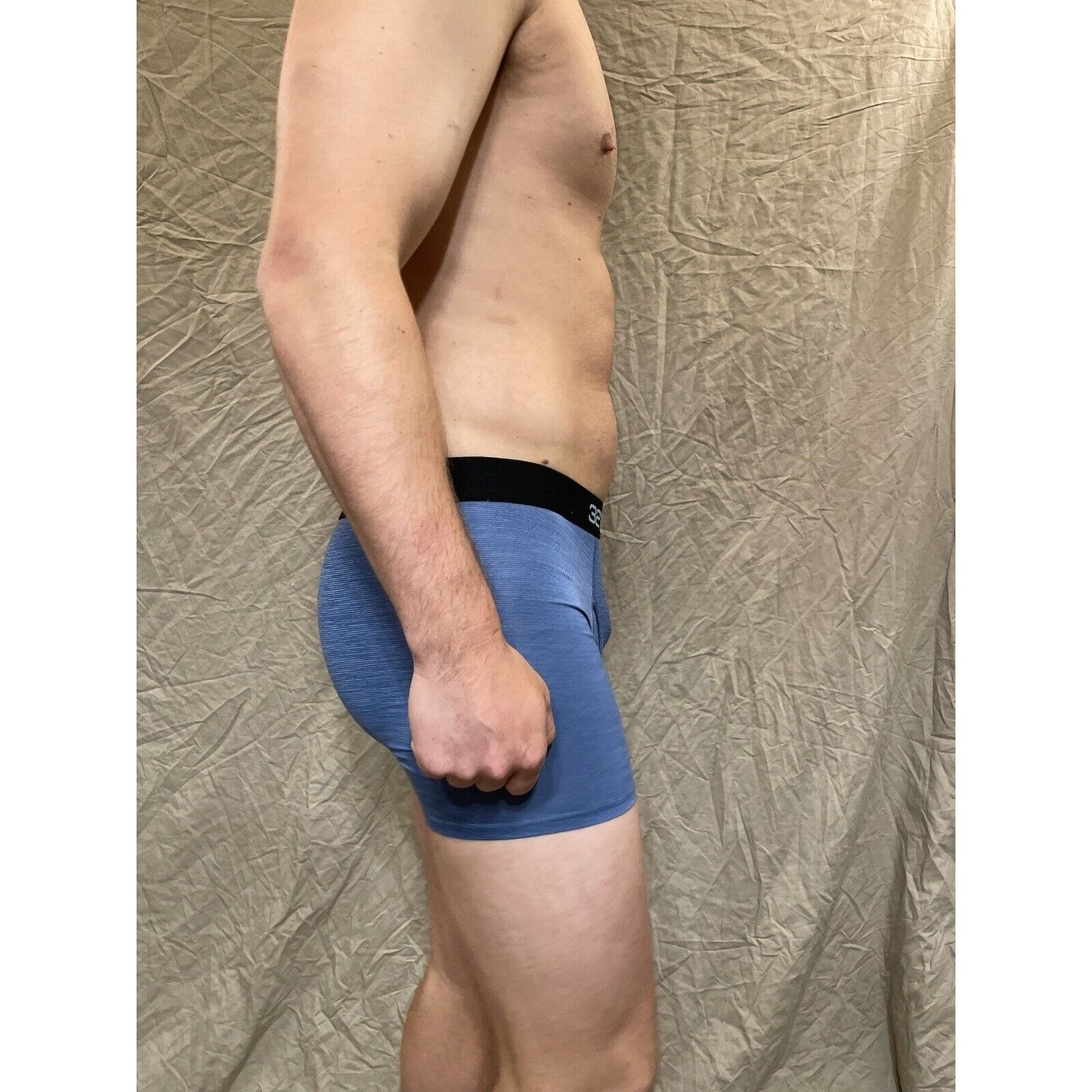 men's Denim Blue Matrix 32 degrees cool compression boxer brief Small
