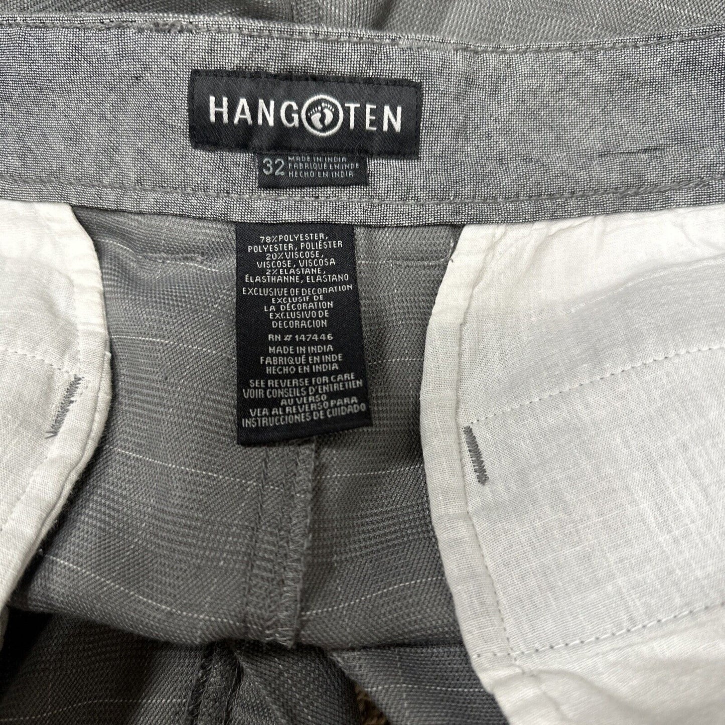 Men’s Hang Ten Plaid Gray Size 32 Shorts