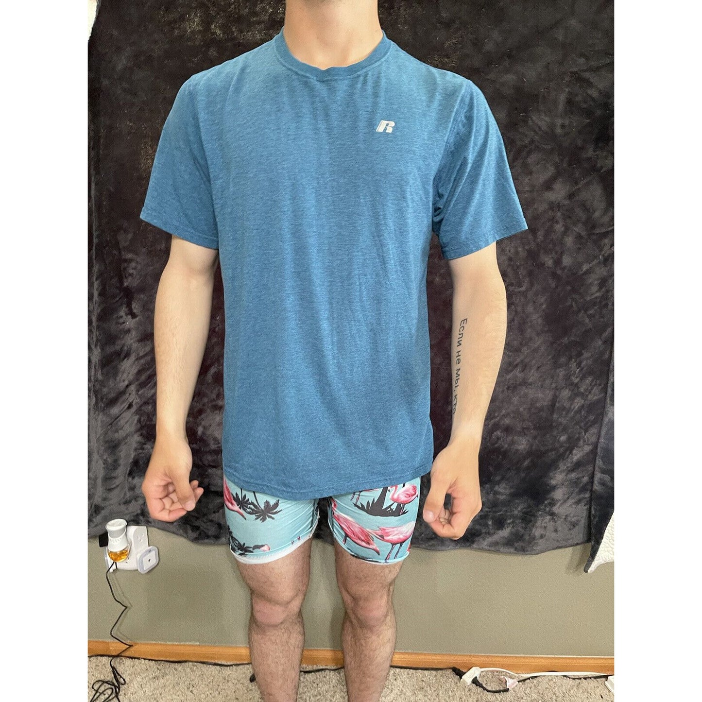 Men’s Large Russell Blue Dri Power Short Sleeve T-shirt