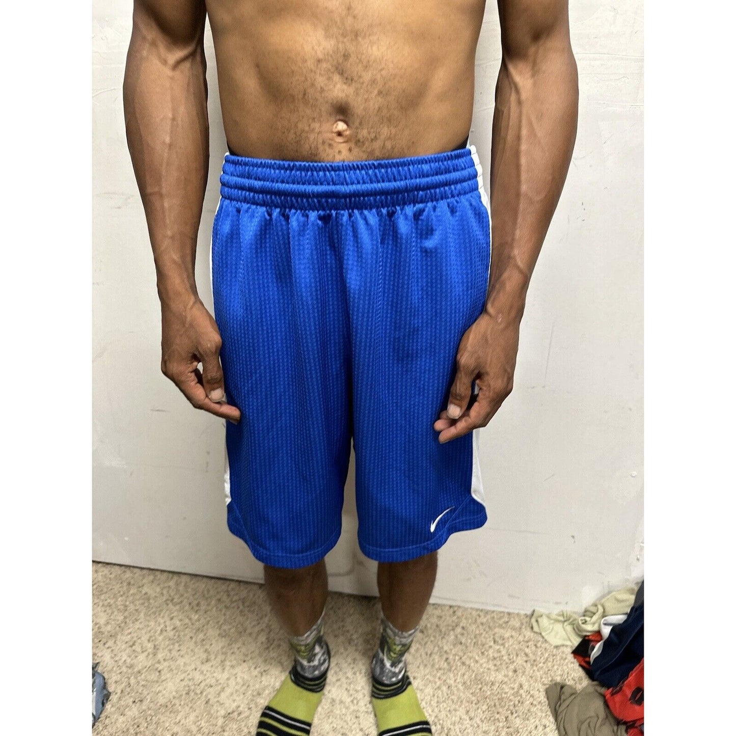 Men’s Blue Nike With Pockets Small Athletic Shorts